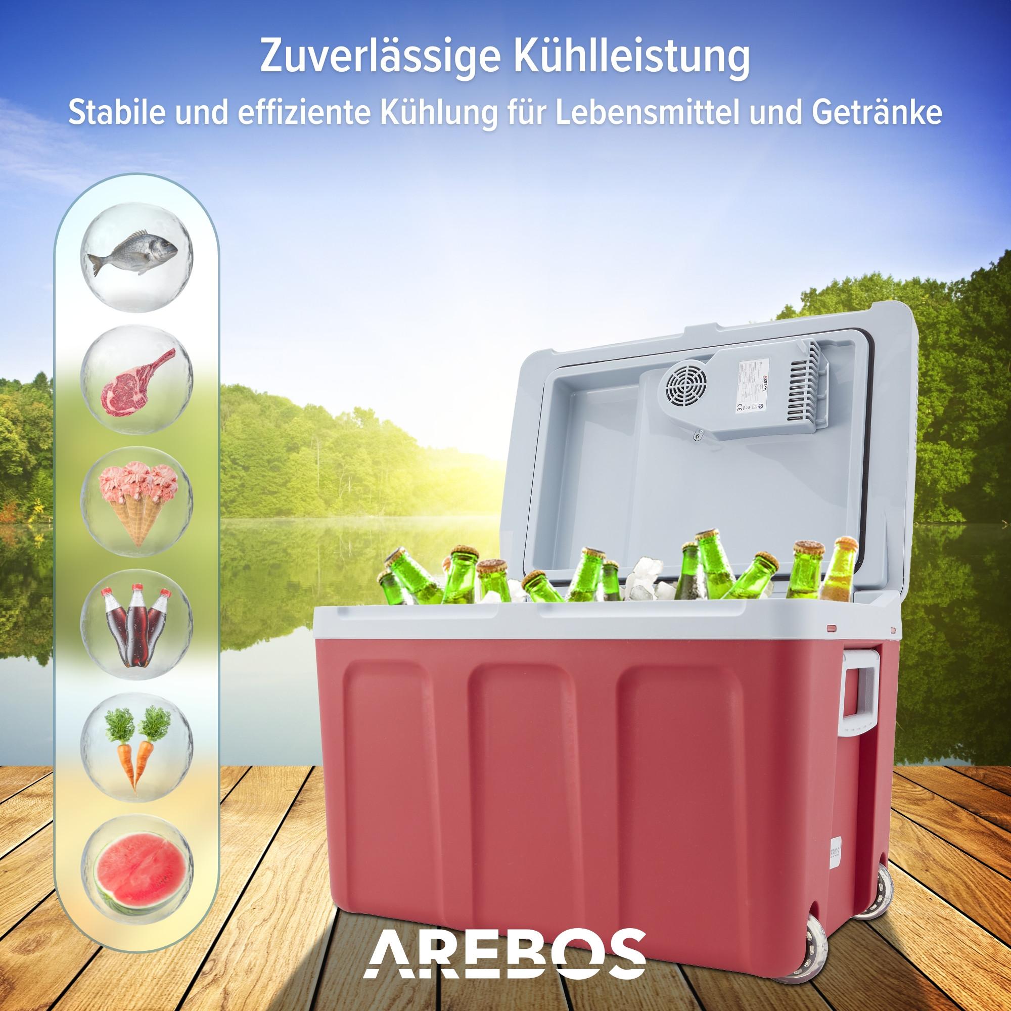 Arebos Kühlbox 40L Auto Thermoelektrische Warmhaltebox 12V 230V Kühlschrank