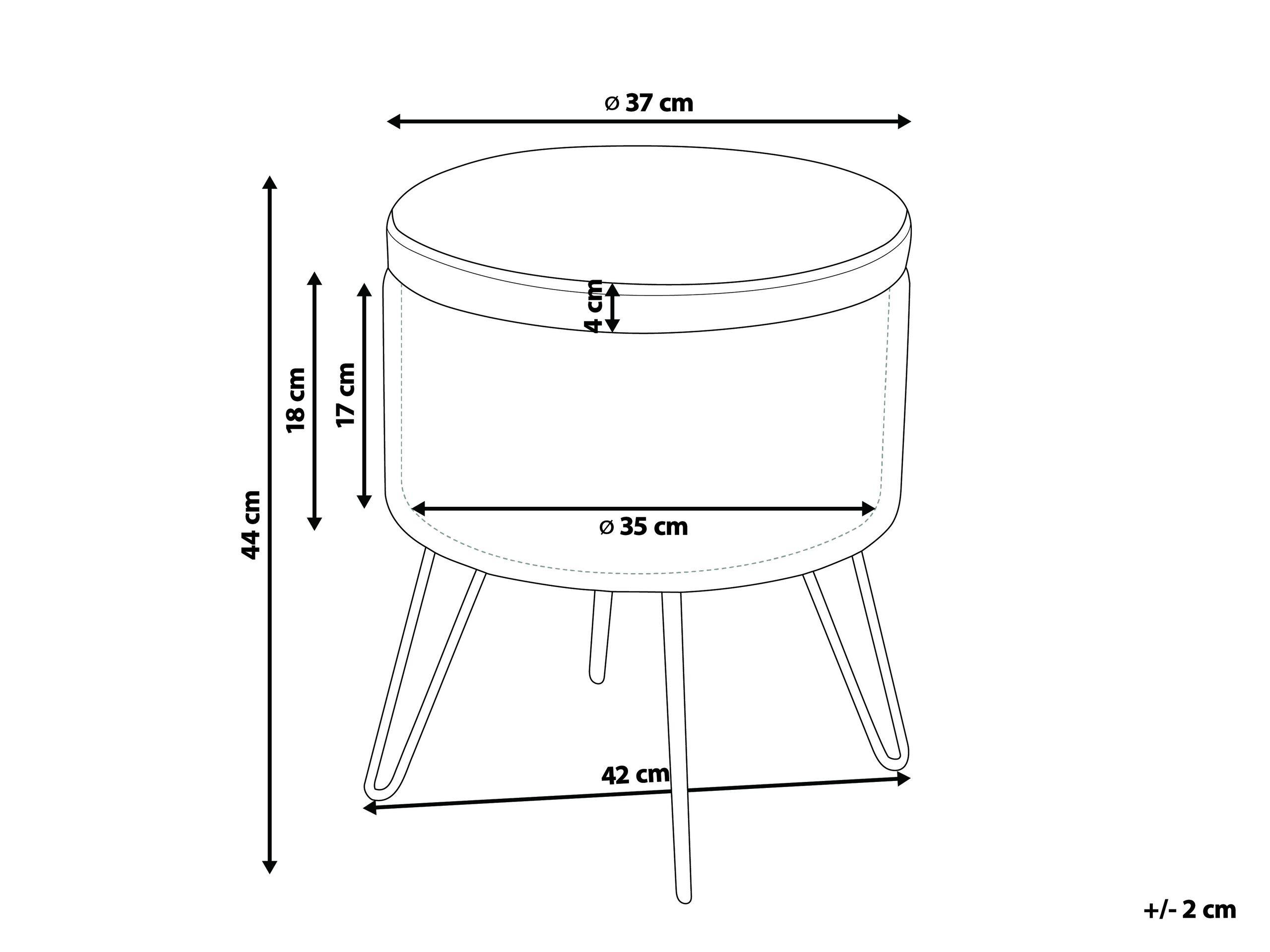Beliani Pouf mit Stauraum aus Samtstoff Modern SILAS