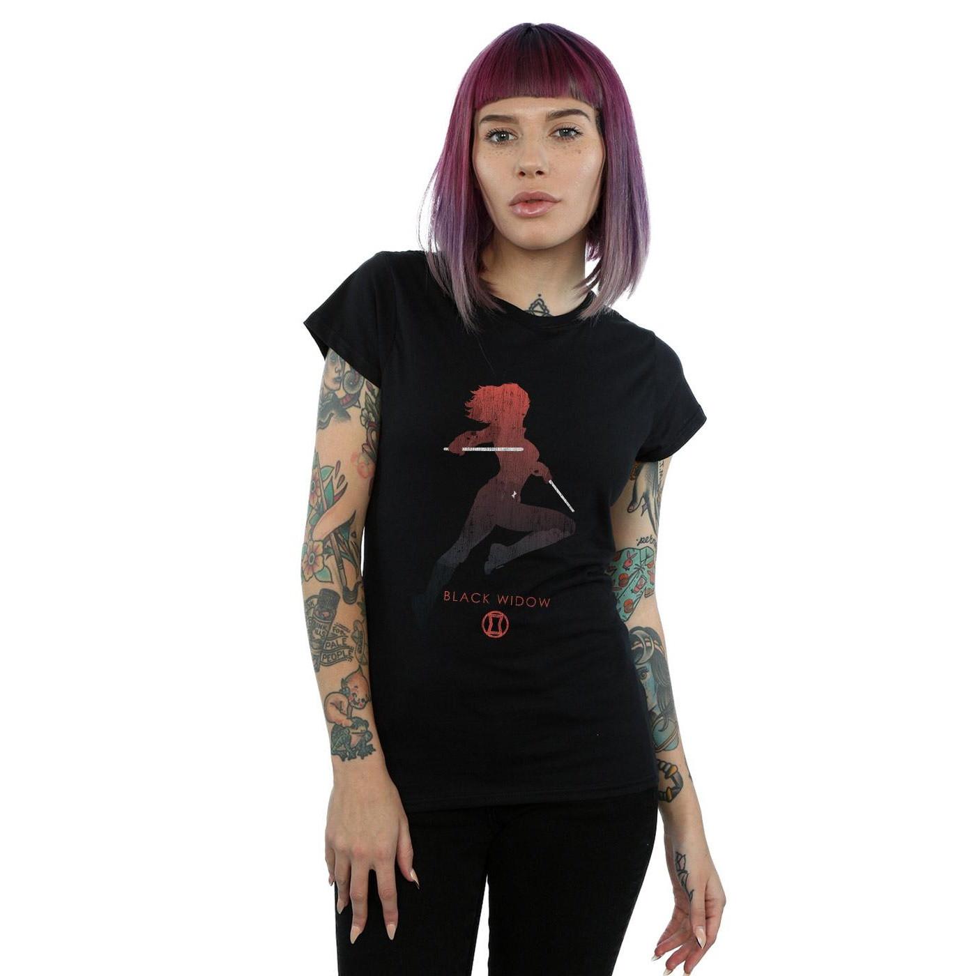 MARVEL Black Widow Silhouette Regular Fit T-Shirt