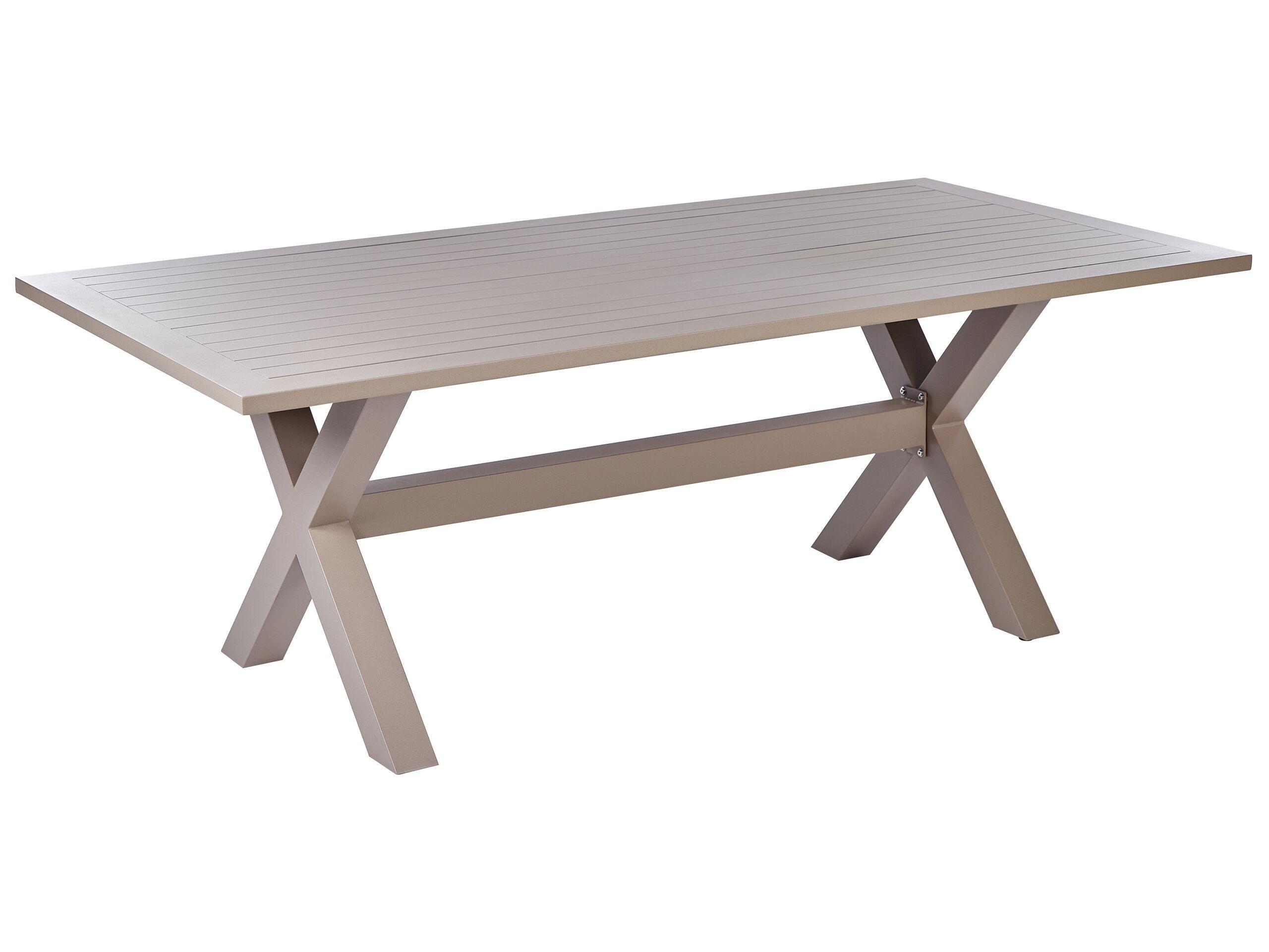 Beliani Gartentisch aus Aluminium Industriell CASCAIS