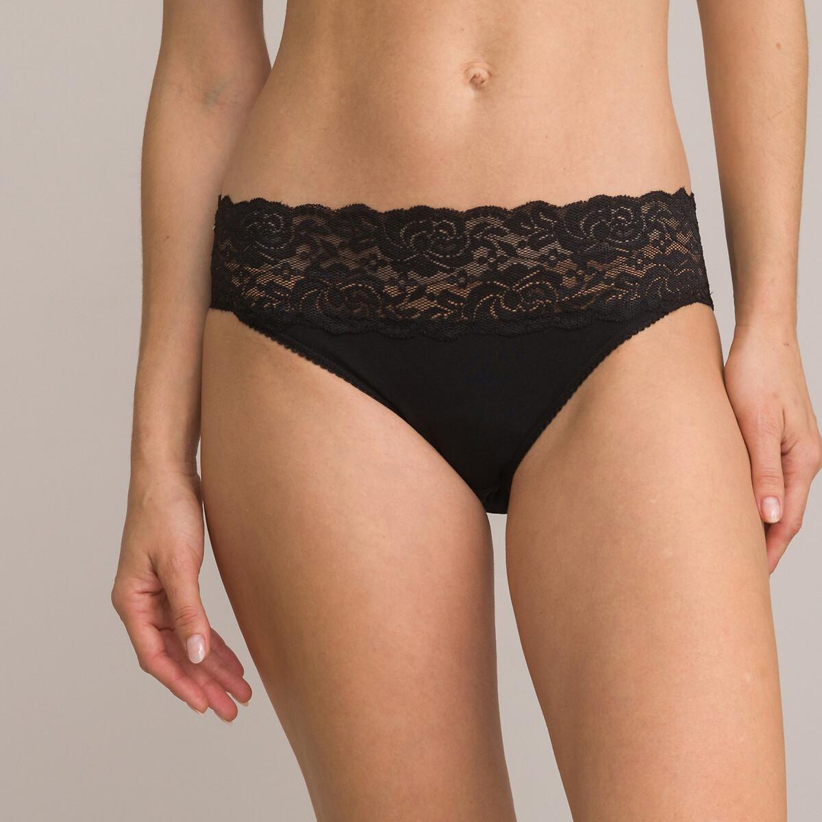 La Redoute Collections 3er-Pack Slips mit breitem Bund aus Spitze