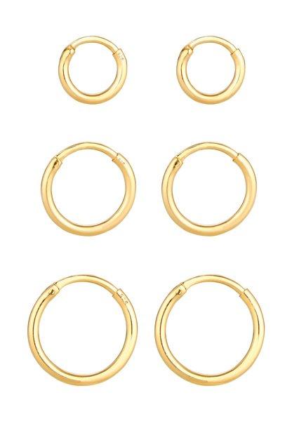 Elli Ohrringe Creolen Set Trio Basic Must-Have Trend
