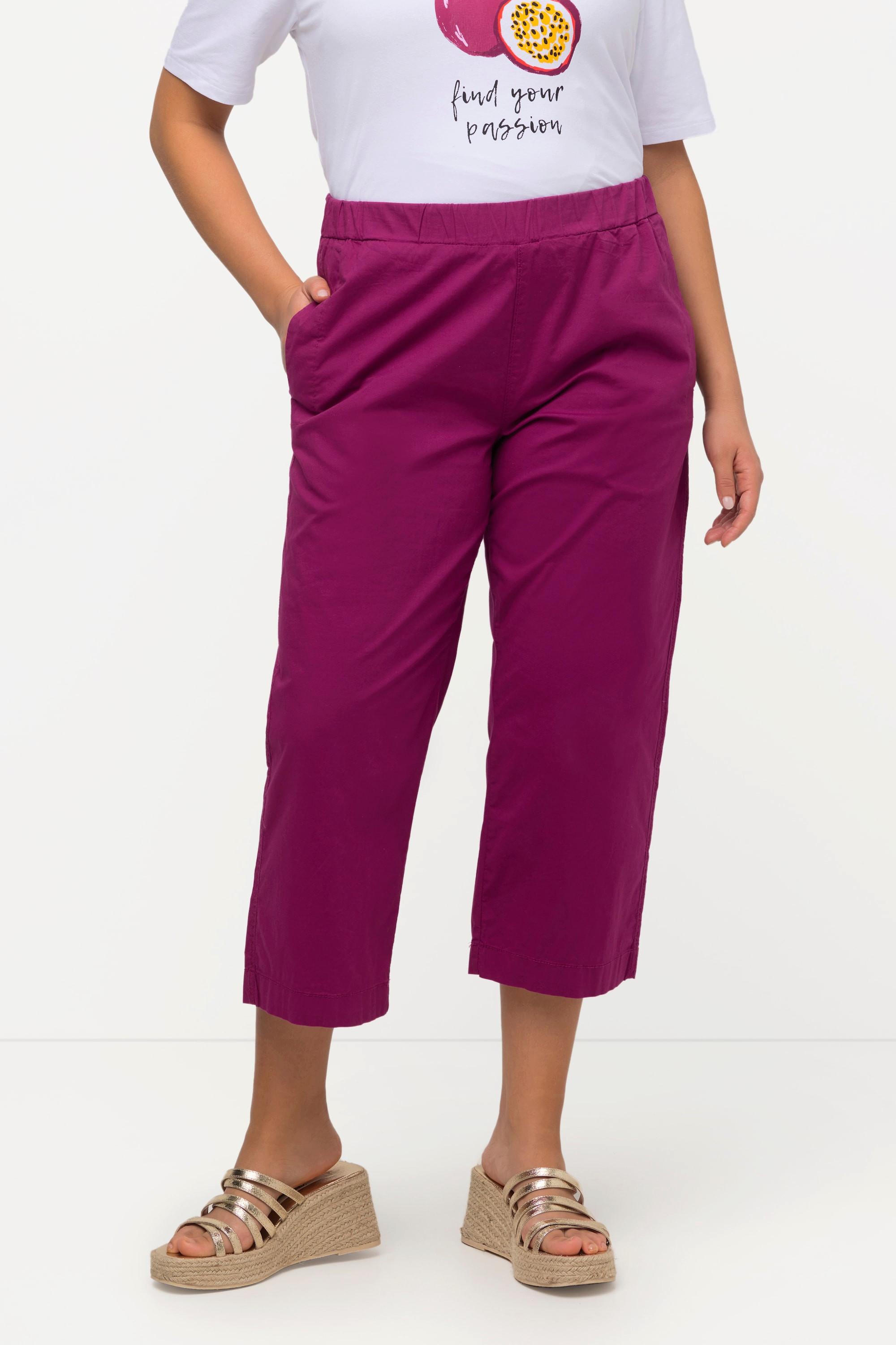 Ulla Popken 7/8-Hose Ruby mit geformtem Knie und geradem Bein