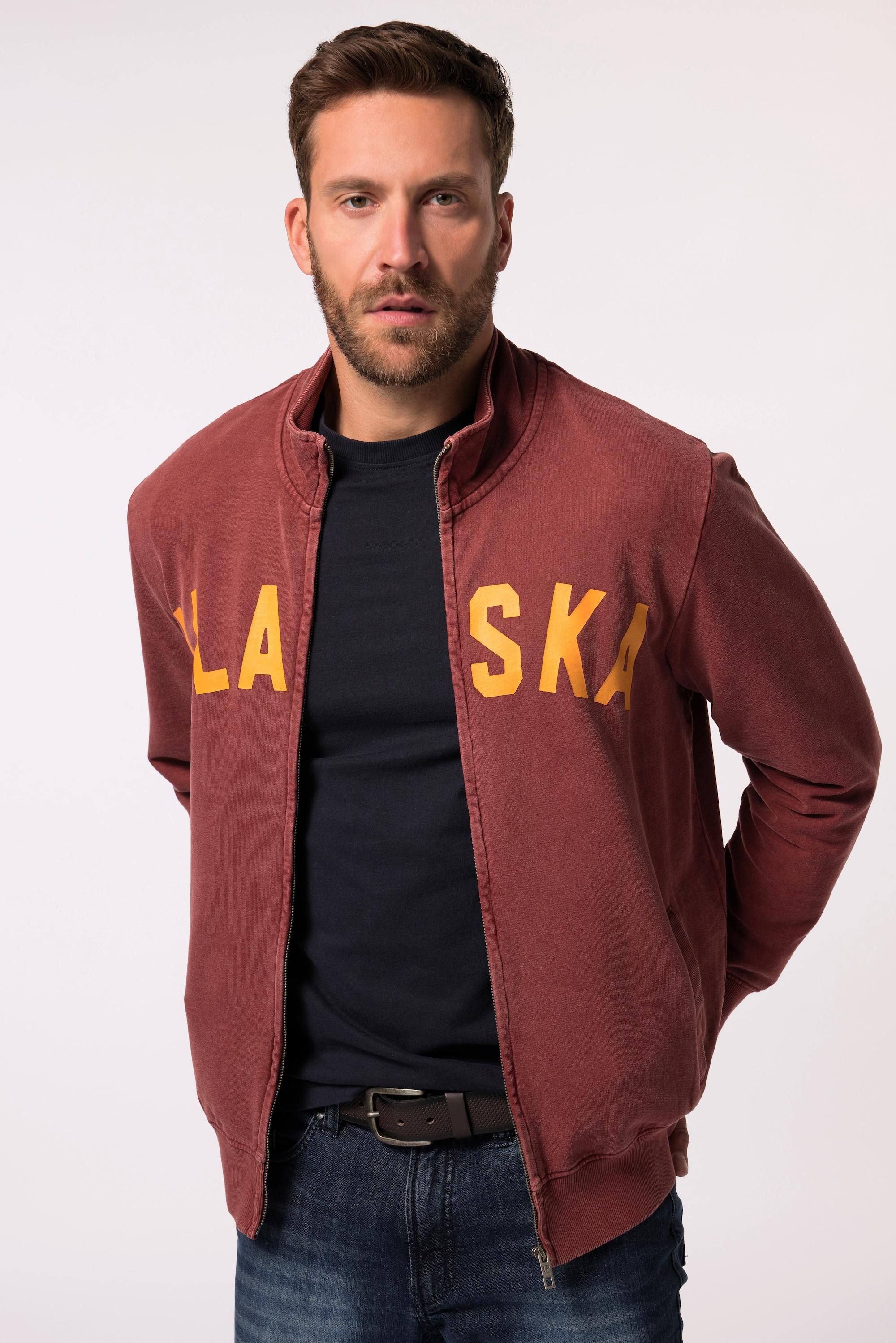 JP1880 Sweatjacke, Stehkragen, Vintage Look, Print