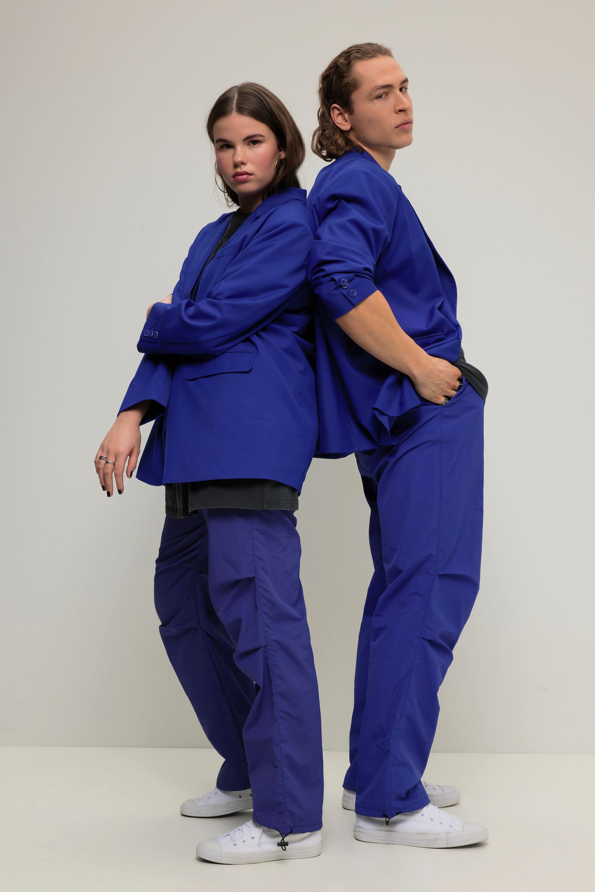 Studio Untold Blazer, oversized, Rücken-Knopfleiste, Revers, Langarm, Unisex