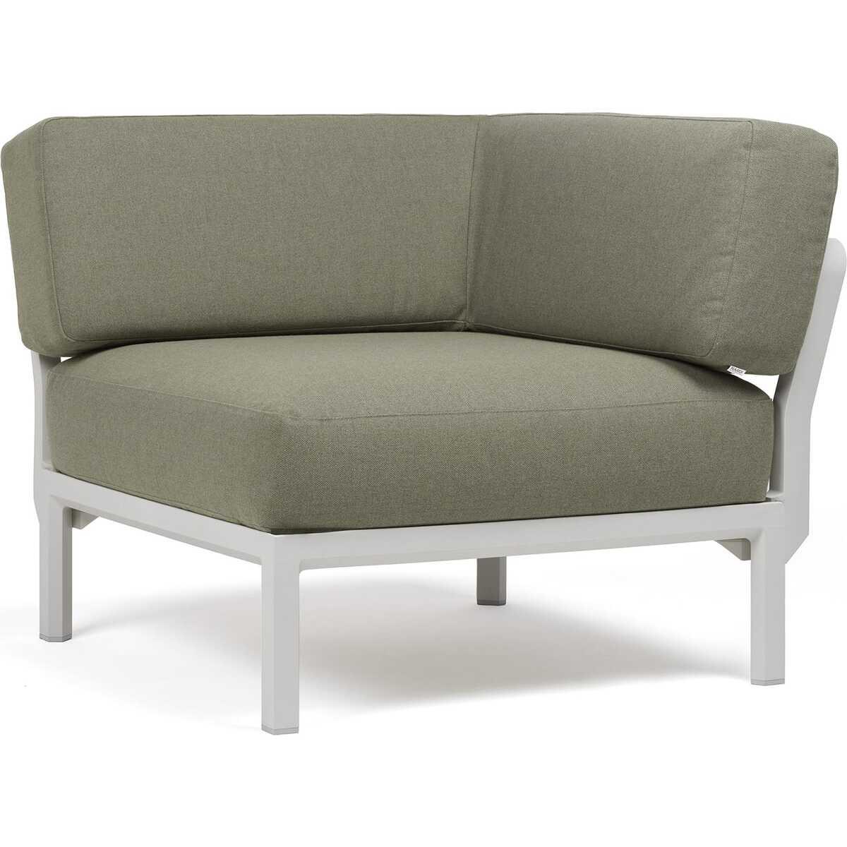 NARDI outdoor Gartenlounge-Eckelement Maximo weissgrau