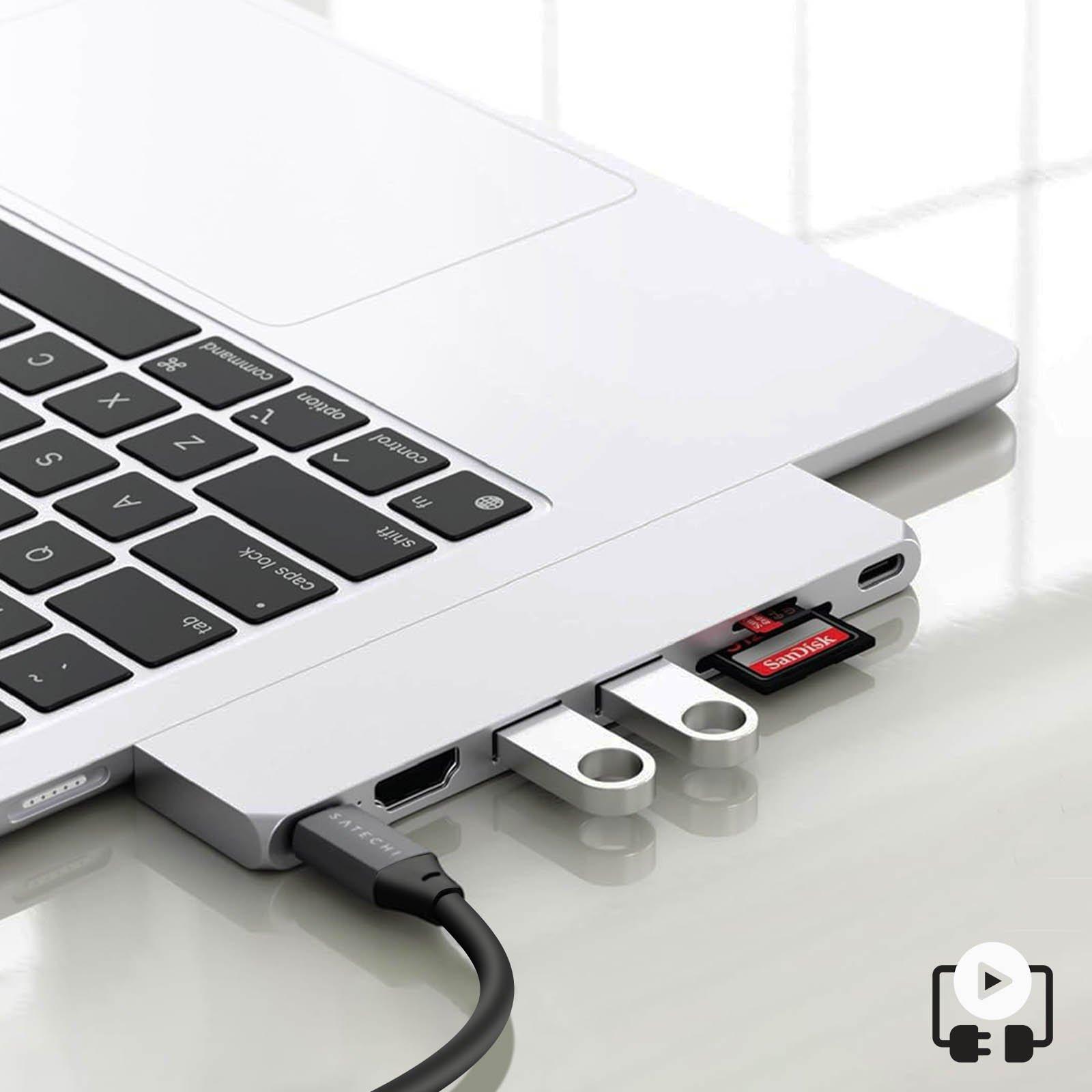 SATECHI Satechi Pro Slim Hub Macbook, Silber