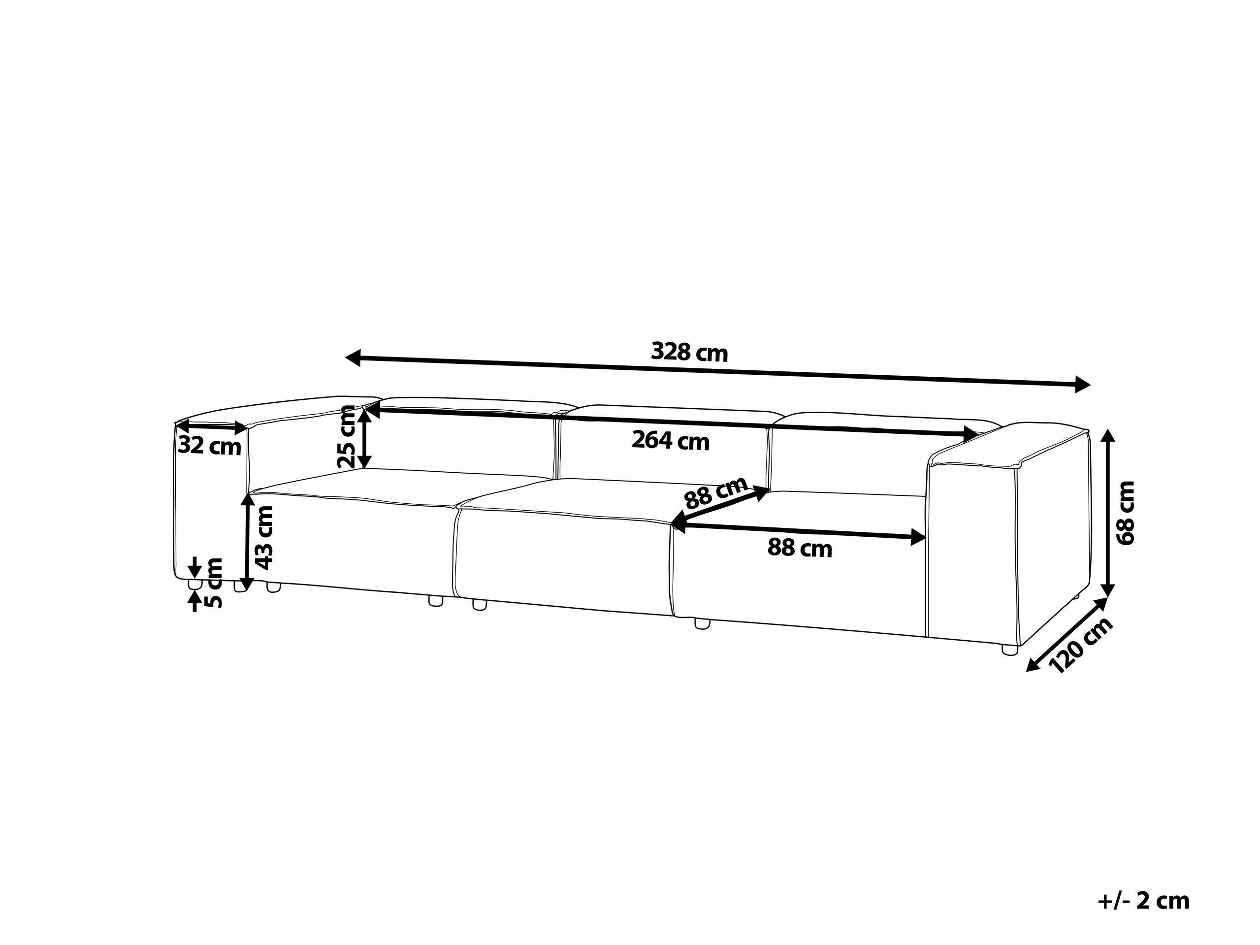 Beliani Modulsofa aus Polyester Modern ARDAL