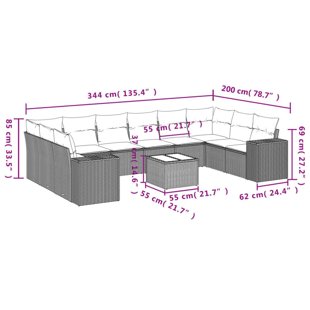 VidaXL Garten sofagarnitur poly-rattan