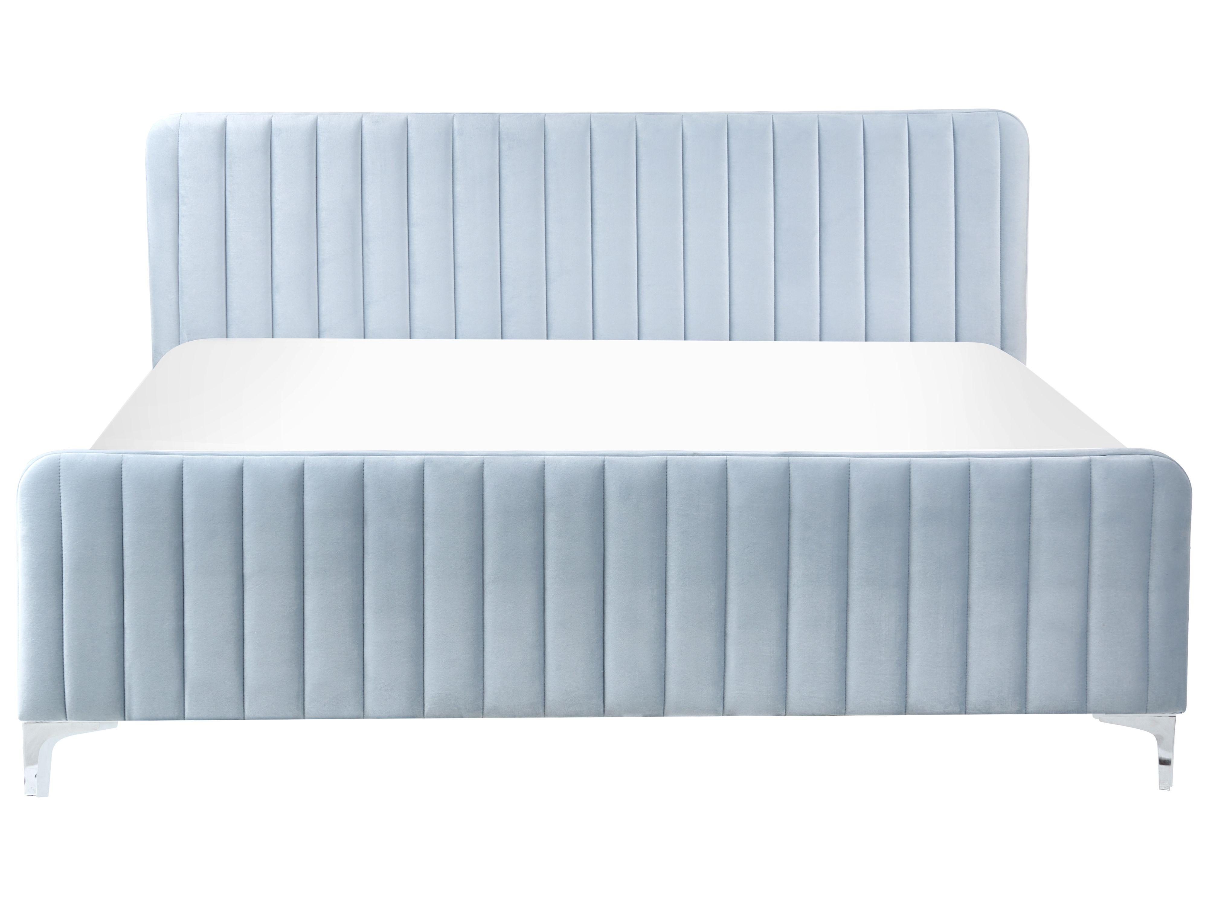 Beliani Bett mit Lattenrost aus Samtstoff Glamourös LUNAN