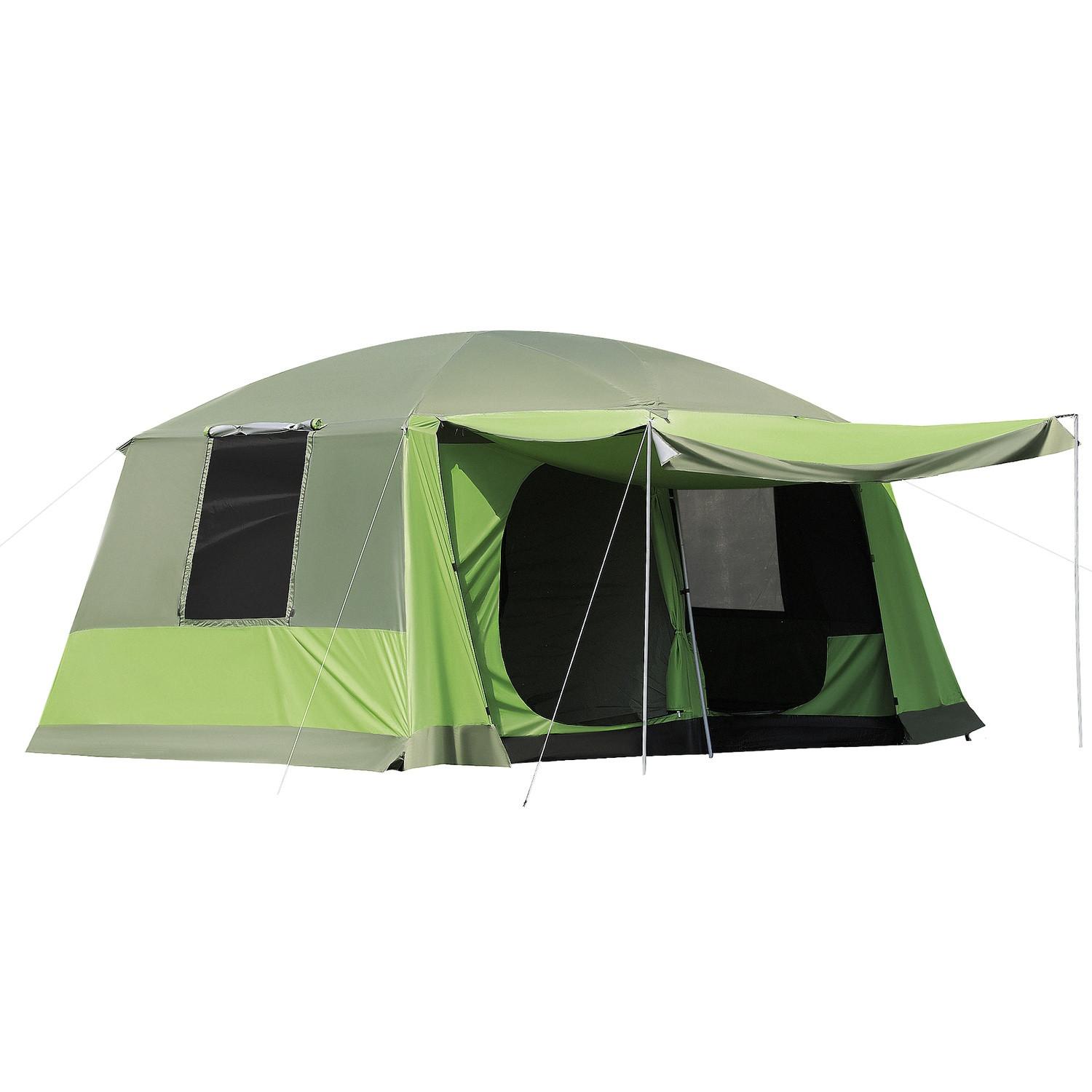 Northio Campingzelt Kuppelzelt Familienzelt 2 Schlafkabinen 4-8 Personen L405 X B305 X H225Cm