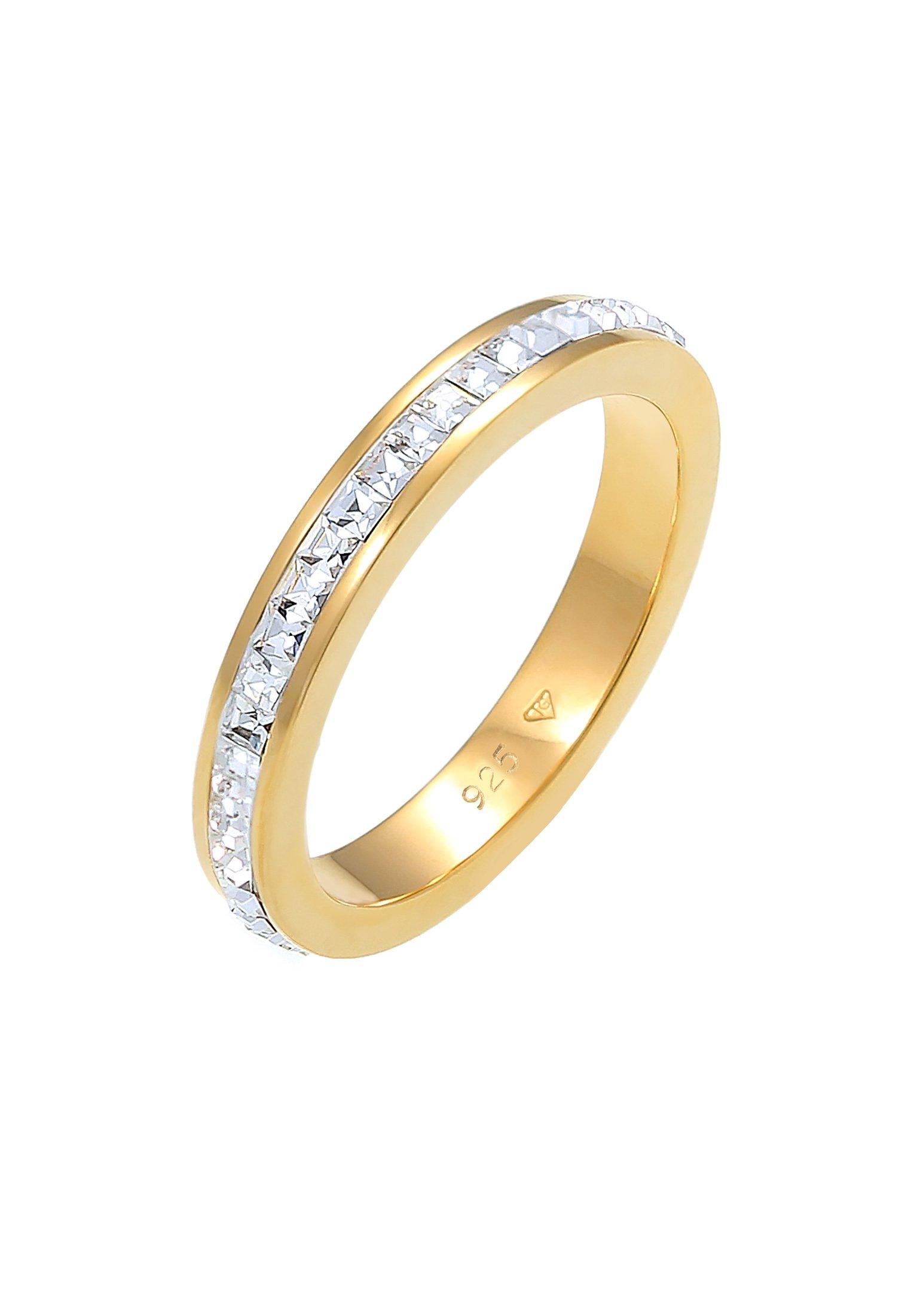 Elli Ring Elli Premium Ring Bandring Geo Shape Kristalle 925 Silber