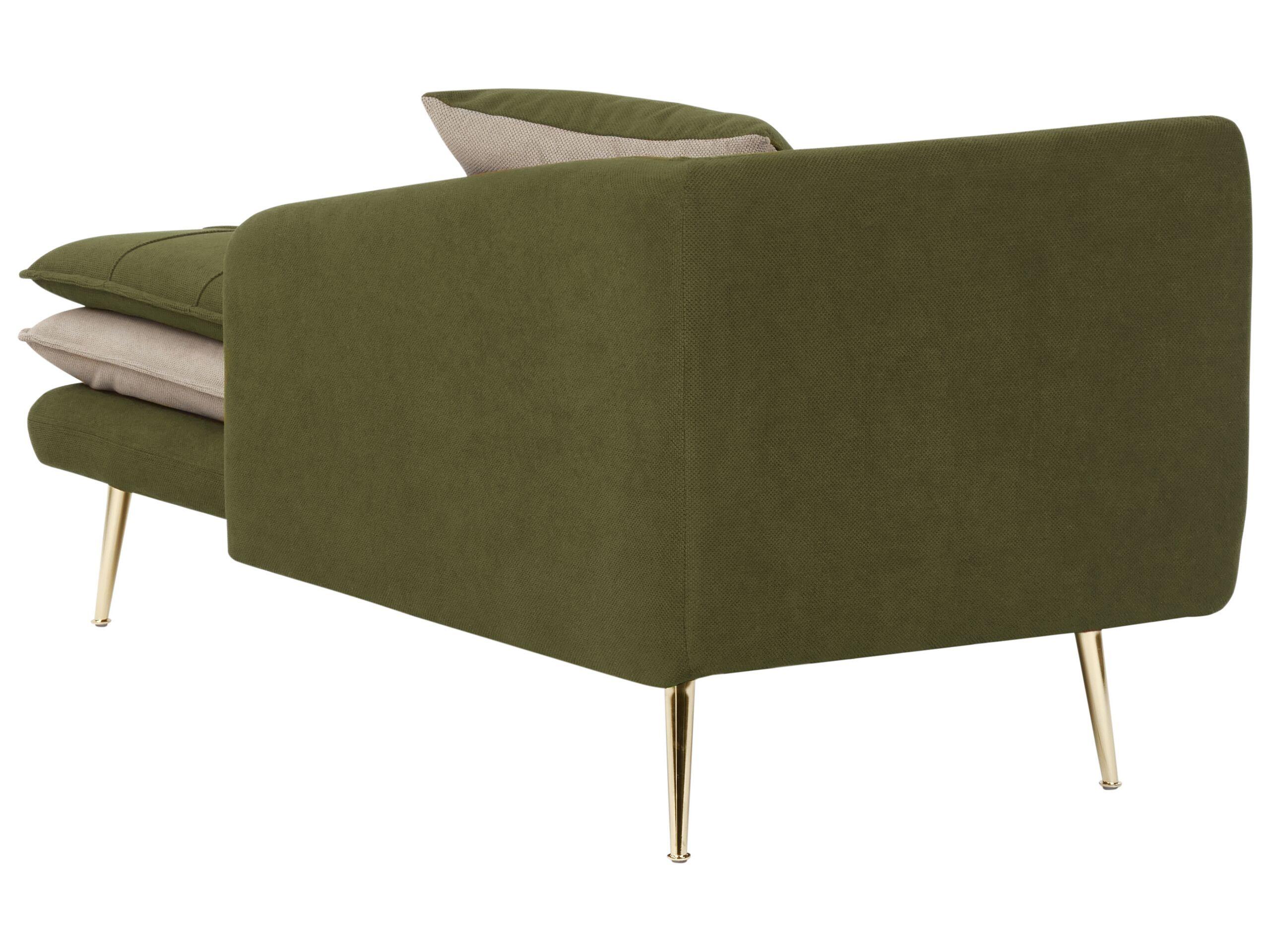 Beliani Linksseitige Chaiselounge aus Polyester Glamourös GONESSE