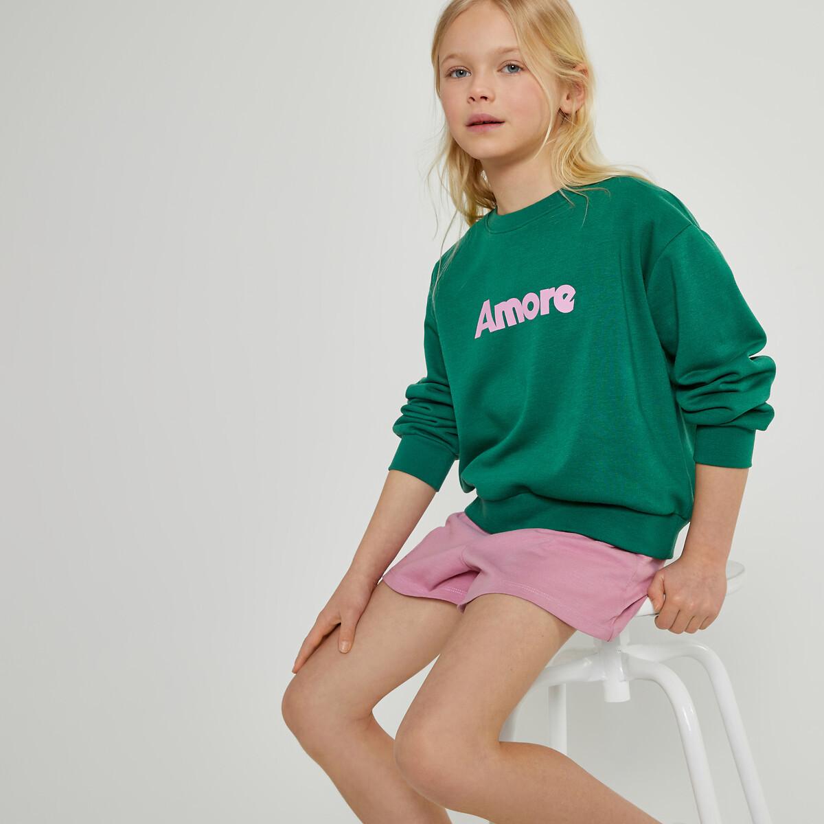La Redoute Collections Rundhals-Sweatshirt mit Schriftzug Amore