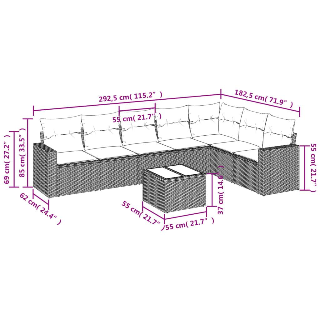 VidaXL Garten sofagarnitur poly-rattan