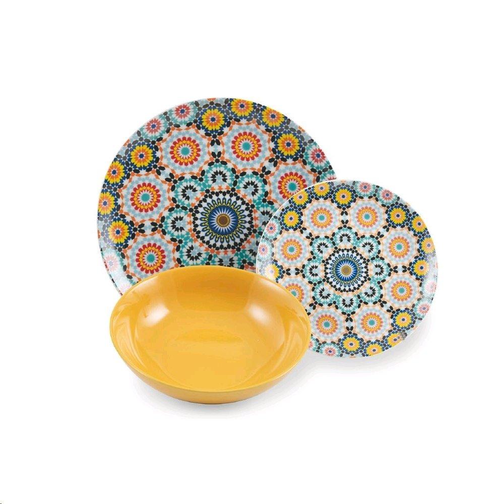 Villa D'Este Home Tivoli , Marrakech - Geschirrset Porzellan und Gres, 18-tlg