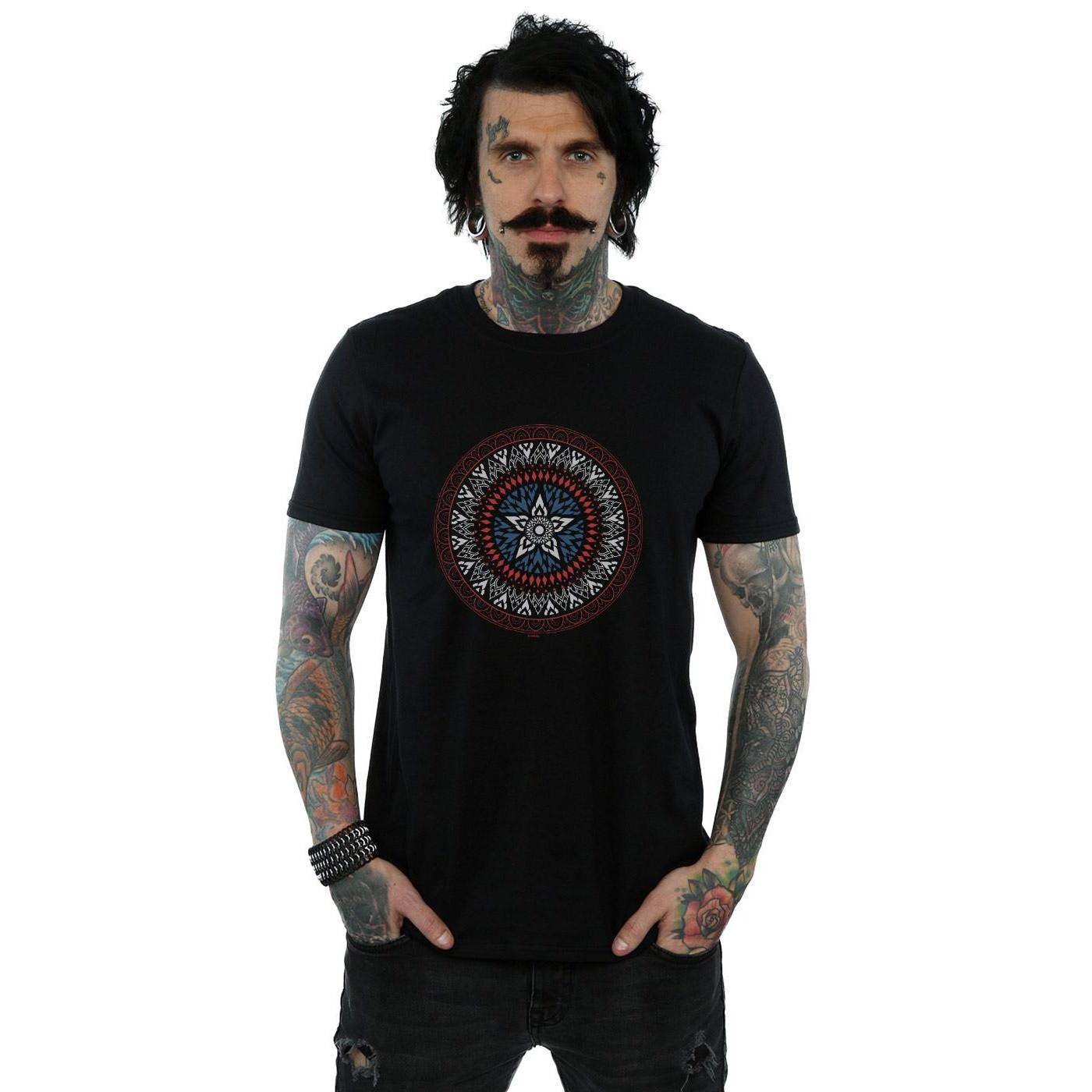 MARVEL Captain America Mandala Grafikdruck T-Shirt