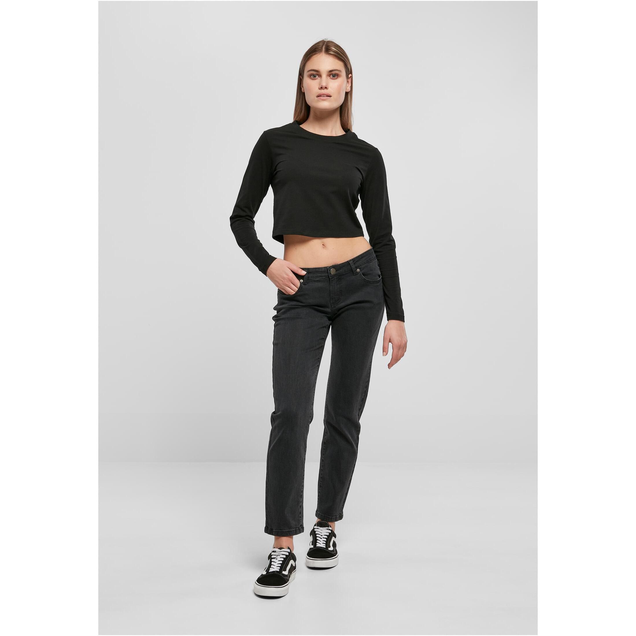 URBAN CLASSICS Jeans gerade hohe Taille