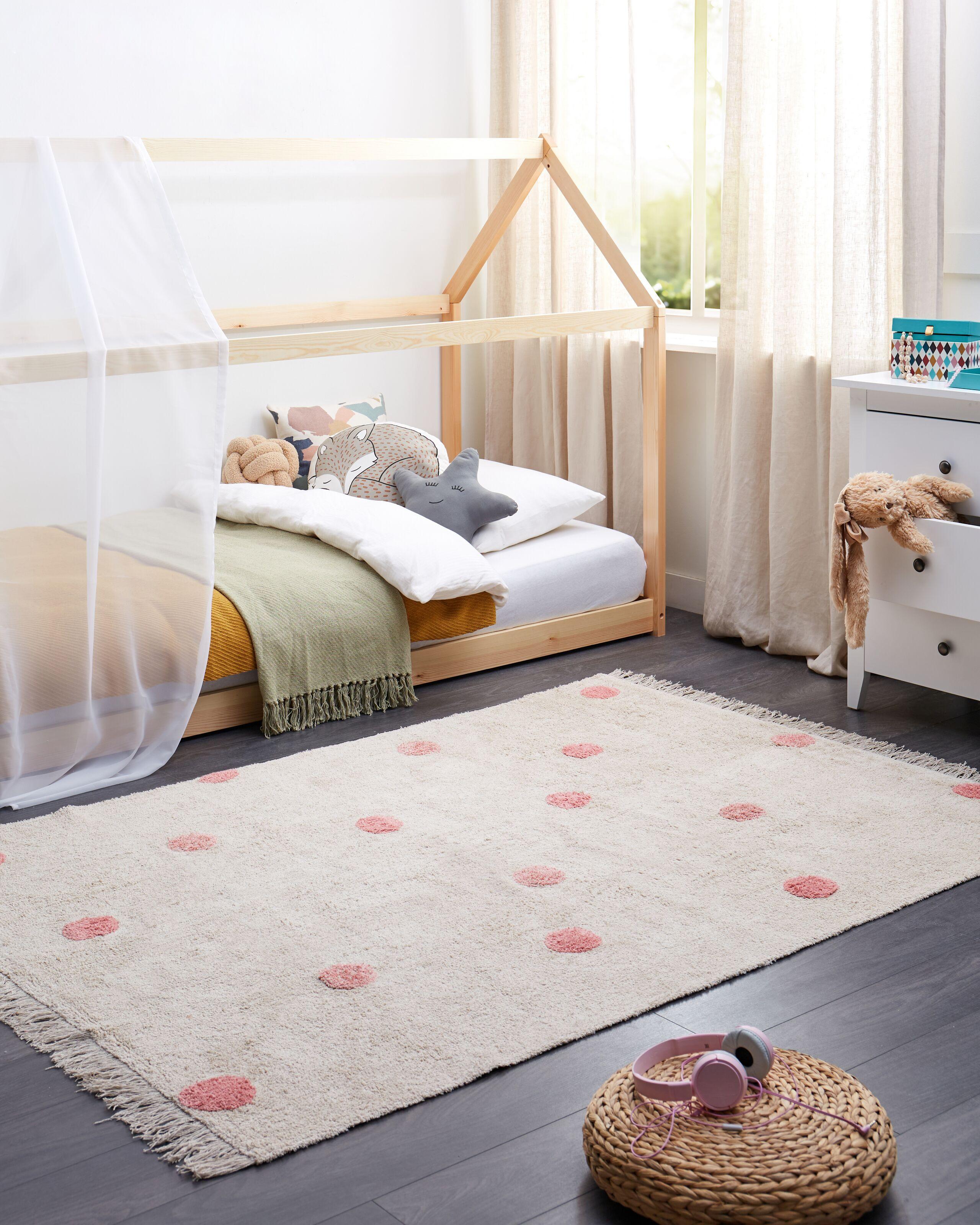 Beliani Kinderteppich aus Baumwolle Boho DARDERE