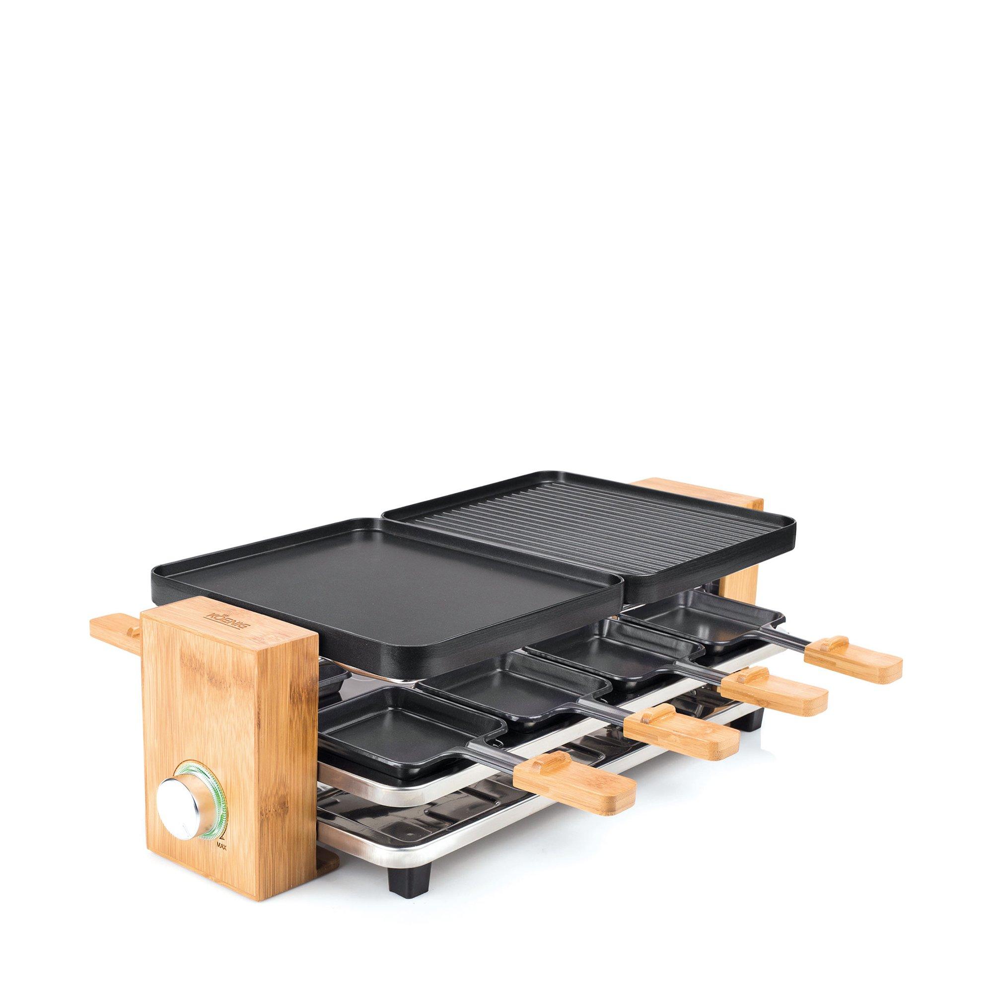 König Racletteofen, 8 Personen Raclette Bamboo