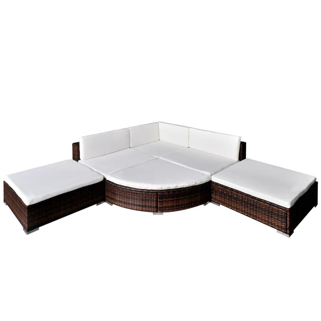 VidaXL Gartensofa poly-rattan
