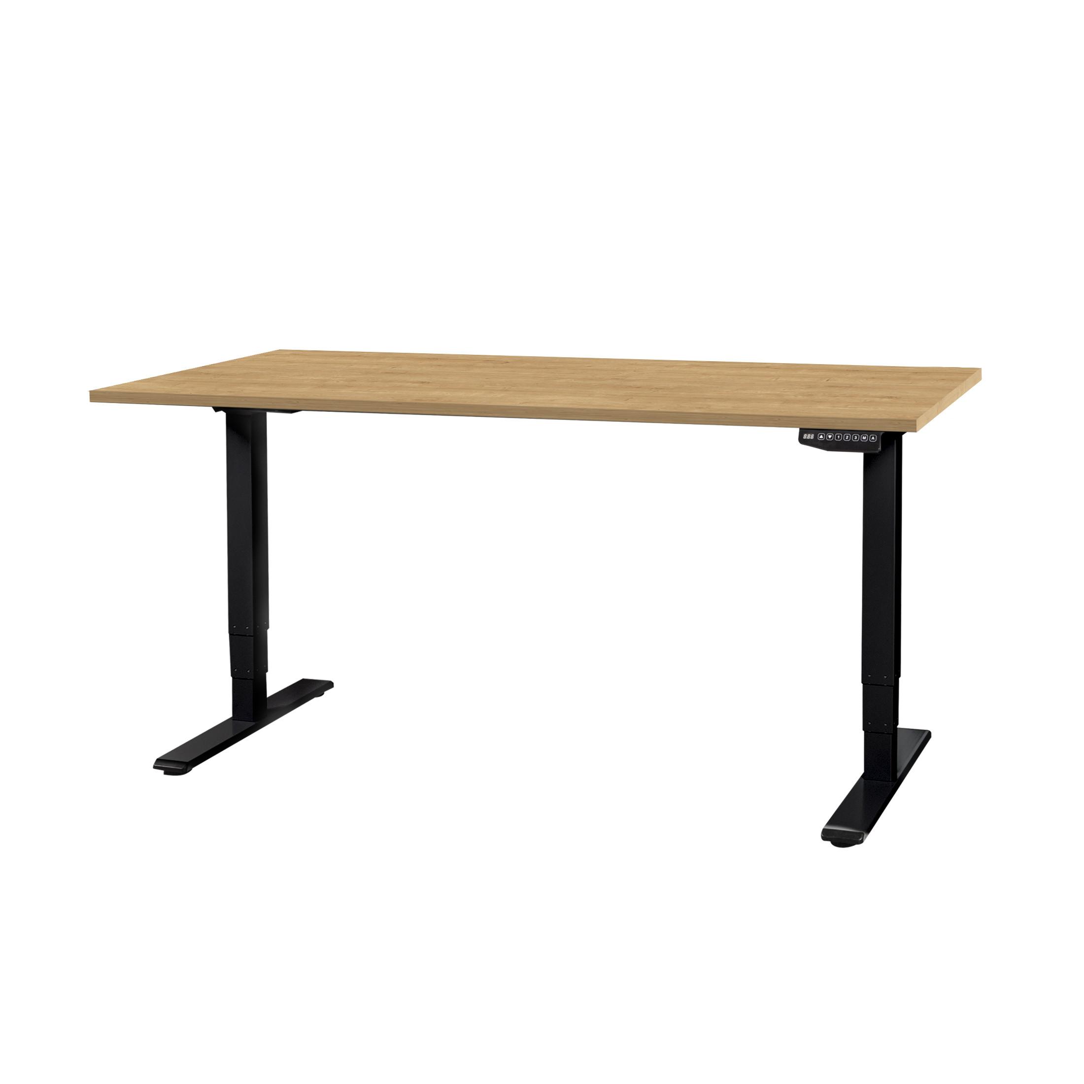Contini Höhenverstellbarer Bürotisch 1.8x0.8m Eiche / Gestell RAL 9005