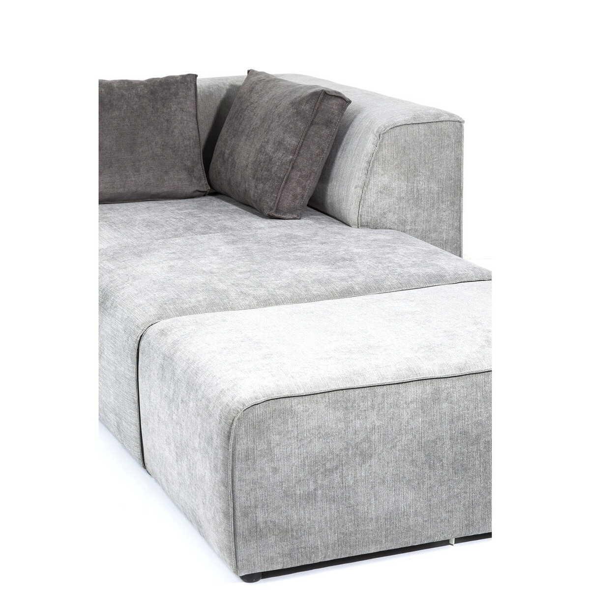 KARE Design Sofa Infinity Ottomane Links Grau
