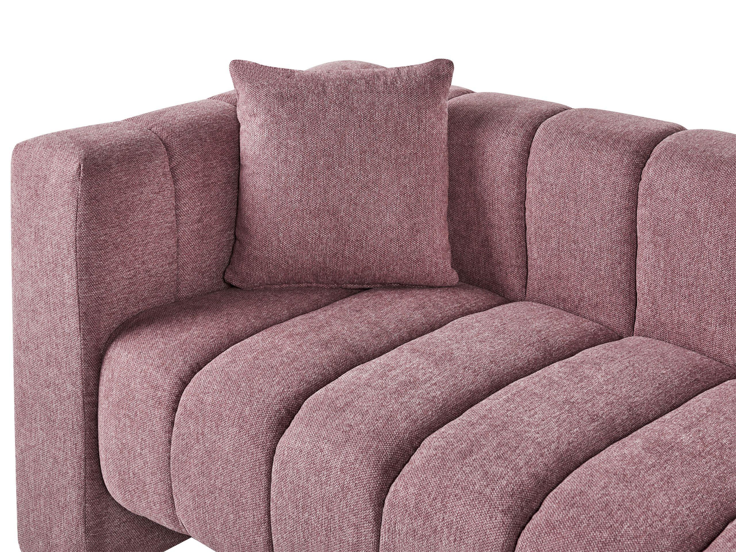 Beliani Linksseitige Chaiselounge aus Polyester Glamourös LANNILS