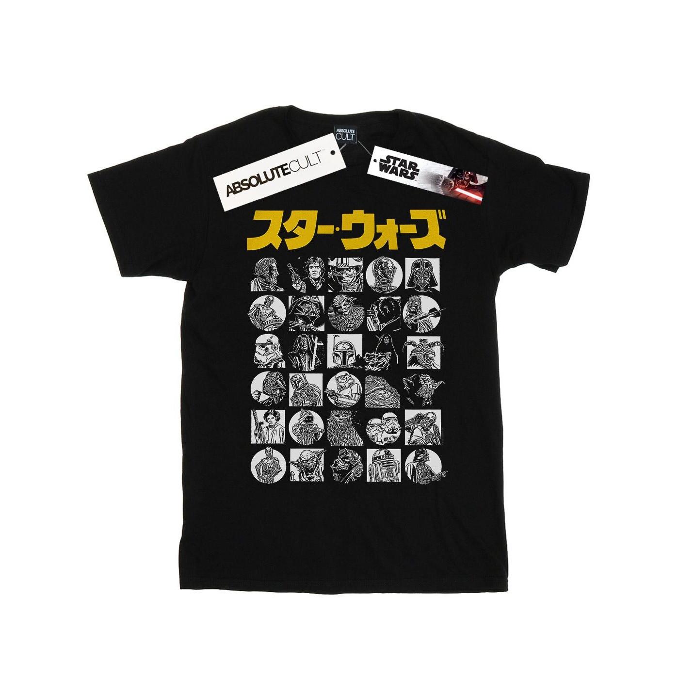 STAR WARS Star Wars Japanisches Zeichenraster T-Shirt