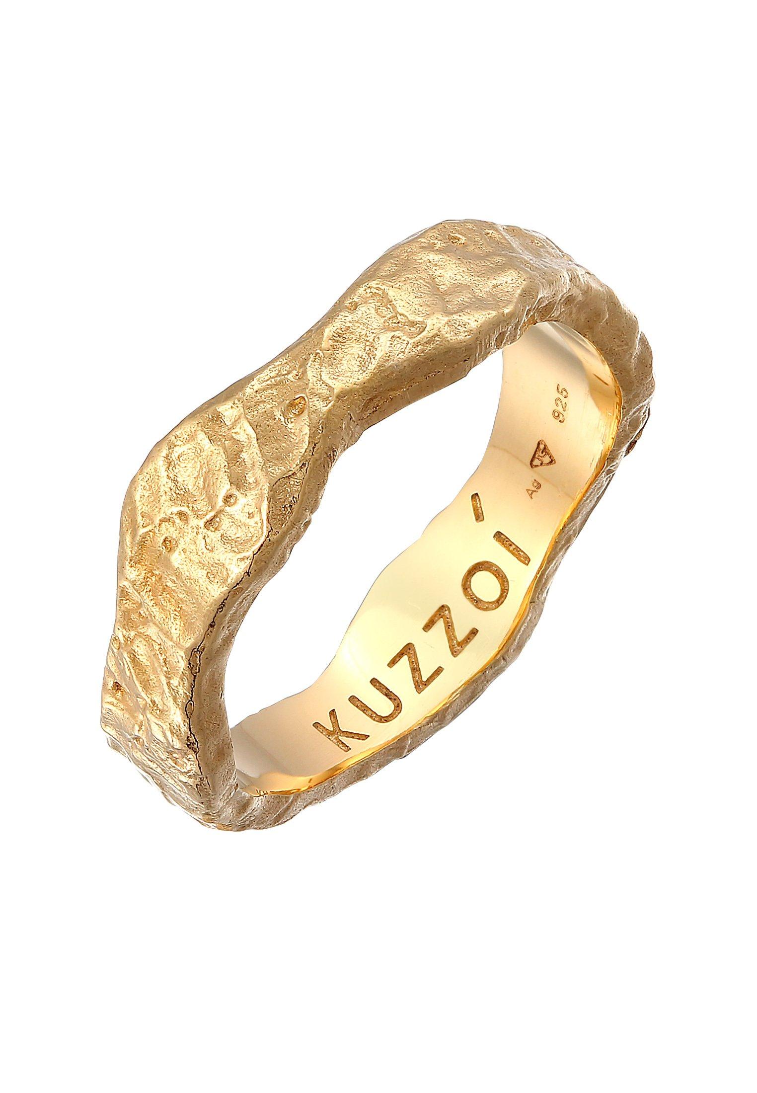 Kuzzoi Ring Bandring Organic Struktur 925 Silber