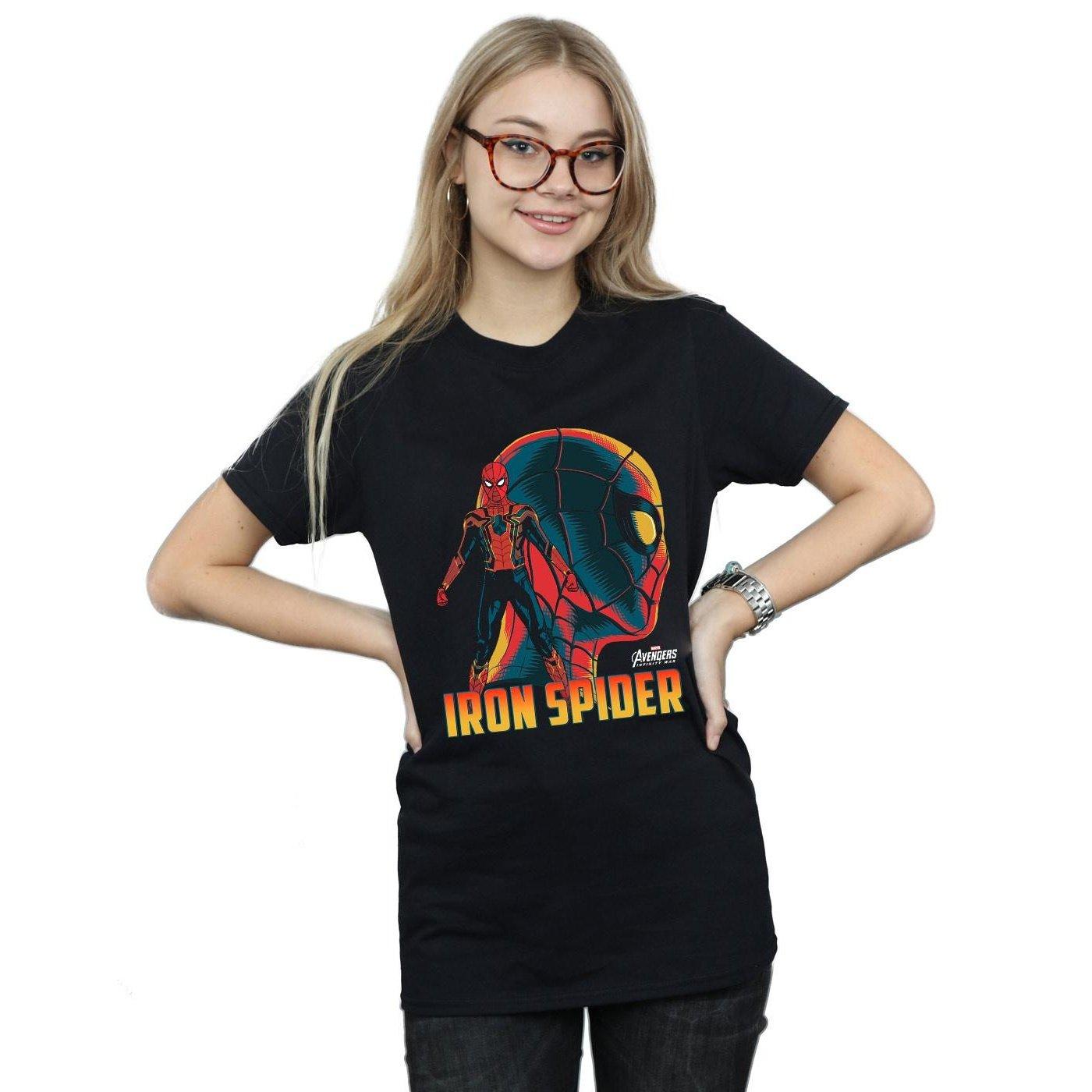 Spider-Man Logo Print Boyfriend T-Shirt