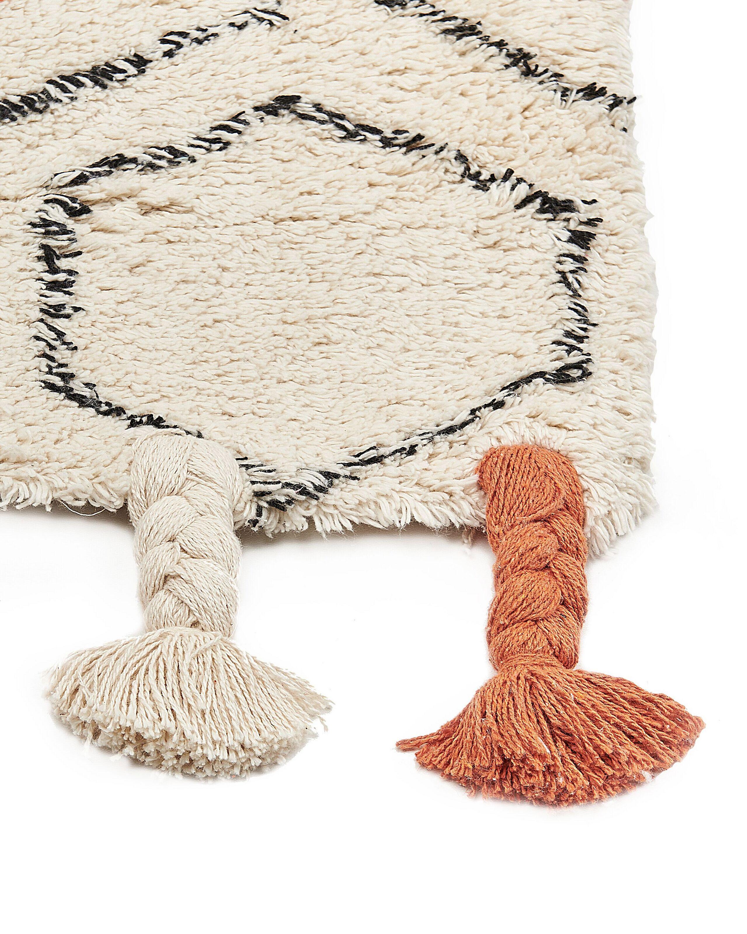 Beliani Teppich aus Baumwolle Boho HAJIPUR