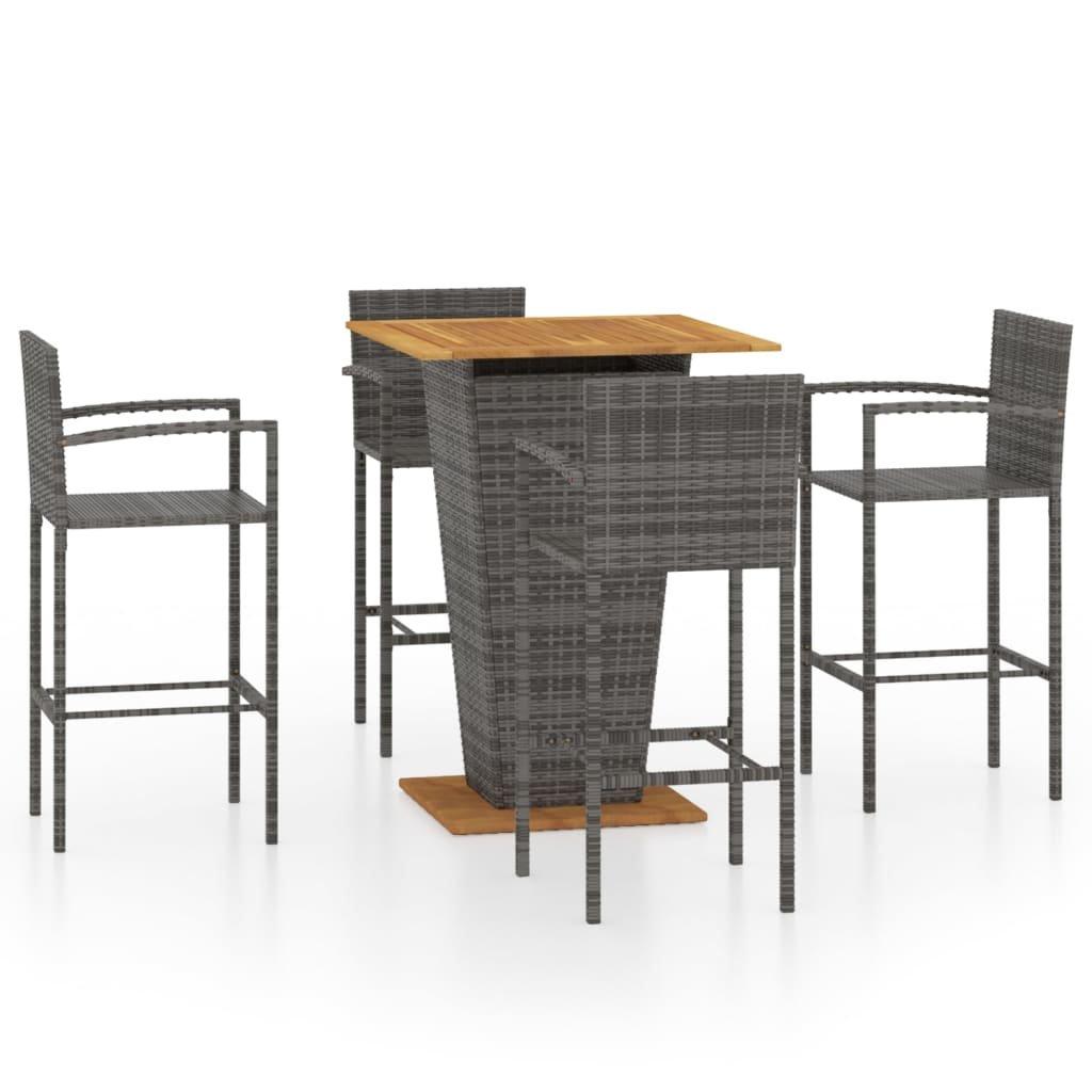 VidaXL Garten-bar set poly-rattan