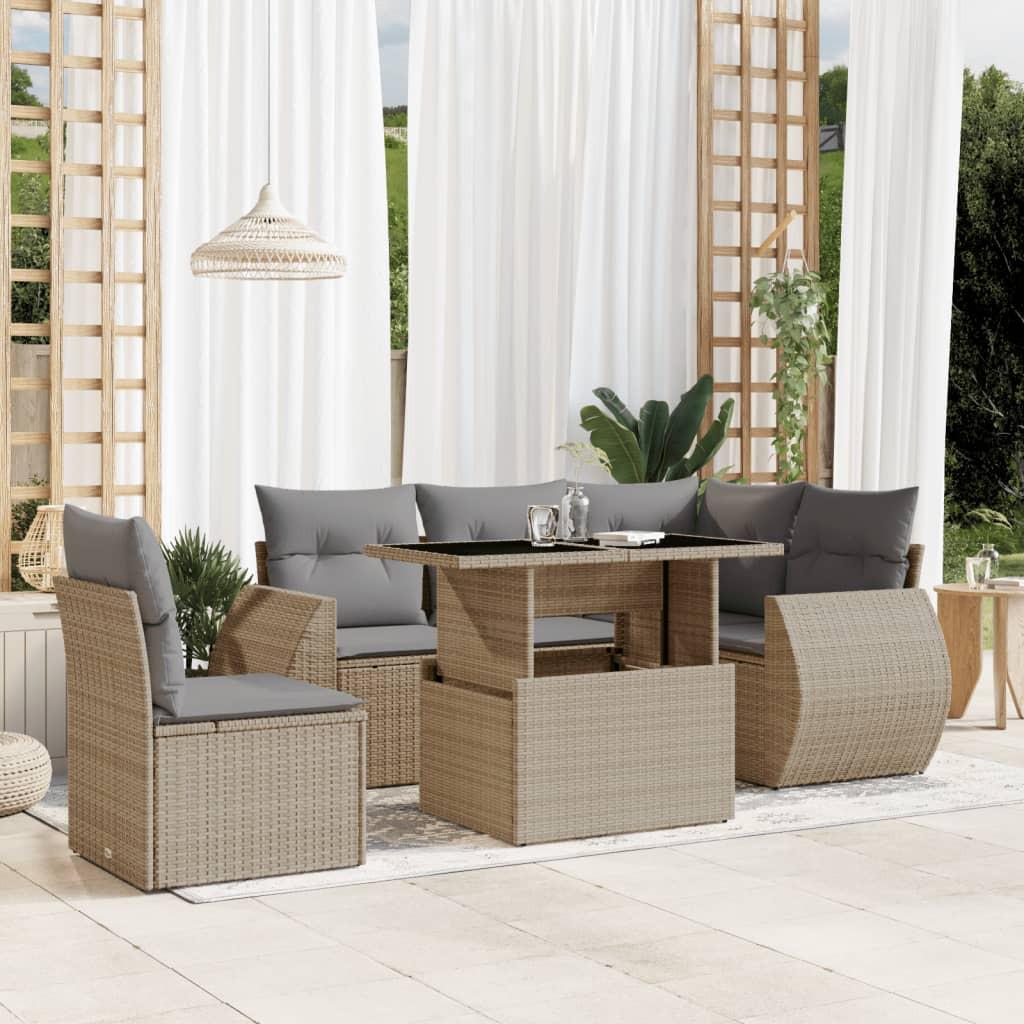 VidaXL Garten sofagarnitur poly-rattan