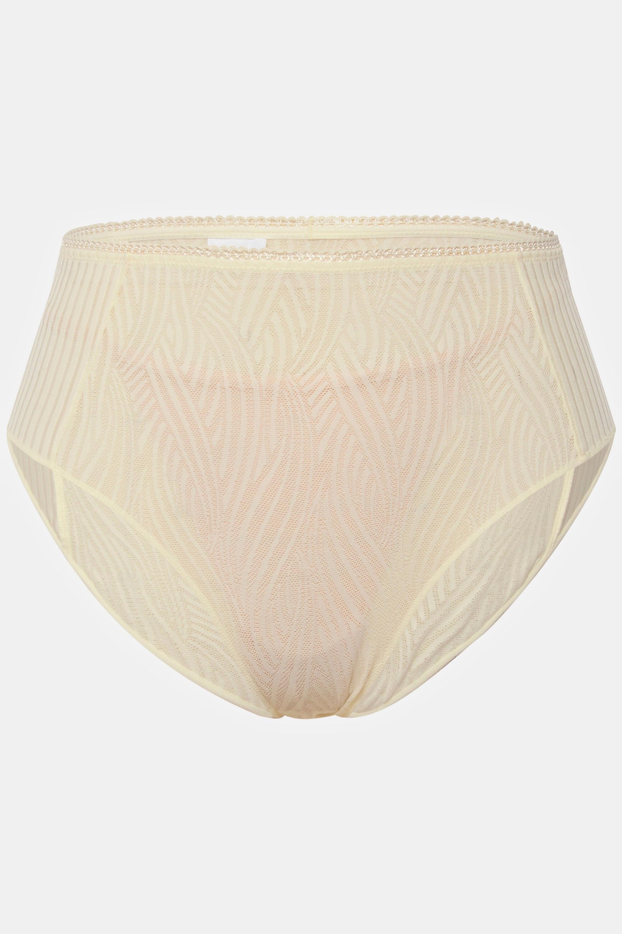 Ulla Popken Midislip, Rippjersey, Spitzeneinsatz