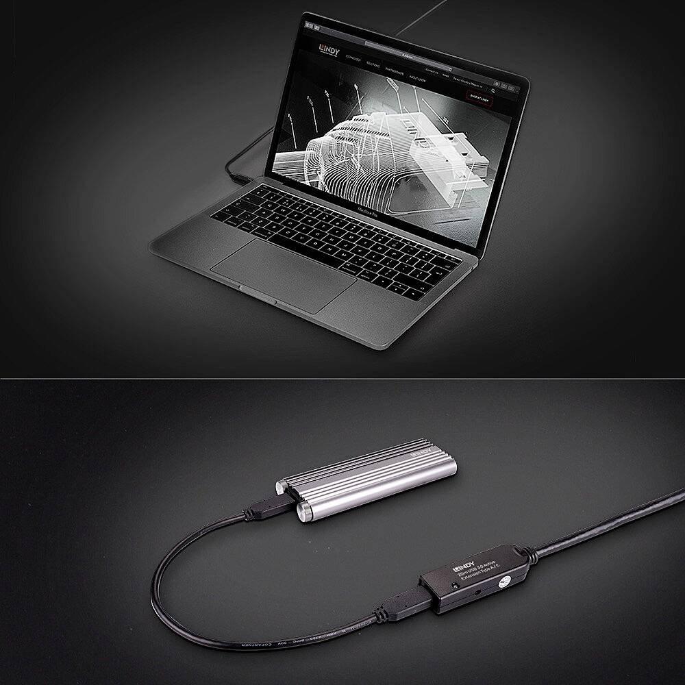 LINDY USB Kabel 20 m USB 3.2 Gen 1 (3.1 Gen 1) USB A