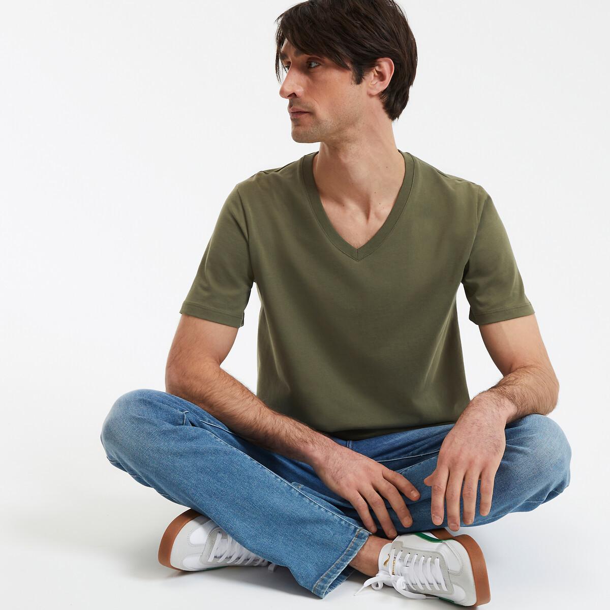 La Redoute Collections V-Ausschnitt Kurzarm T-Shirt