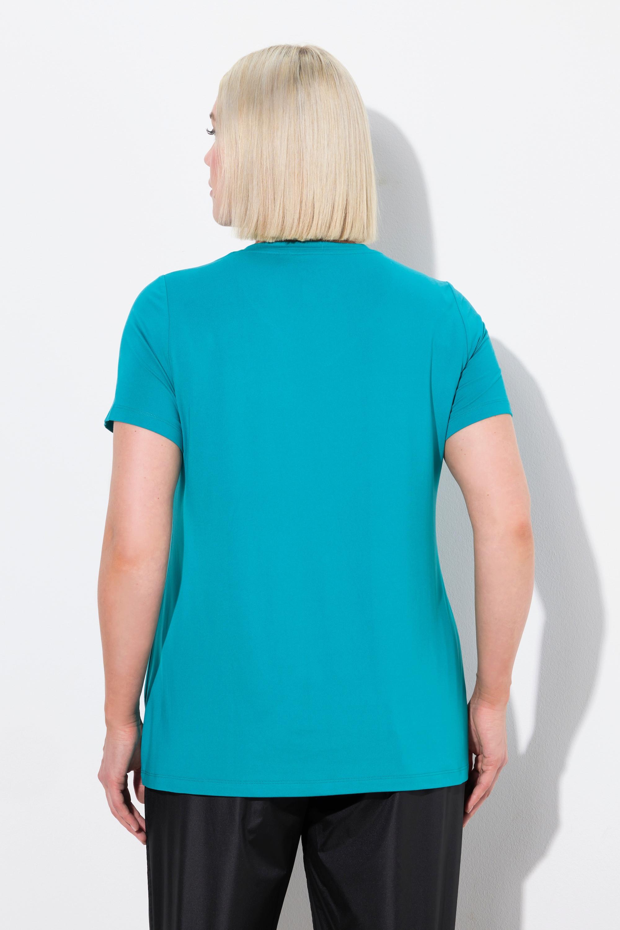 Ulla Popken Funktionsshirt schnelltrocknend V-Ausschnitt Halbarm