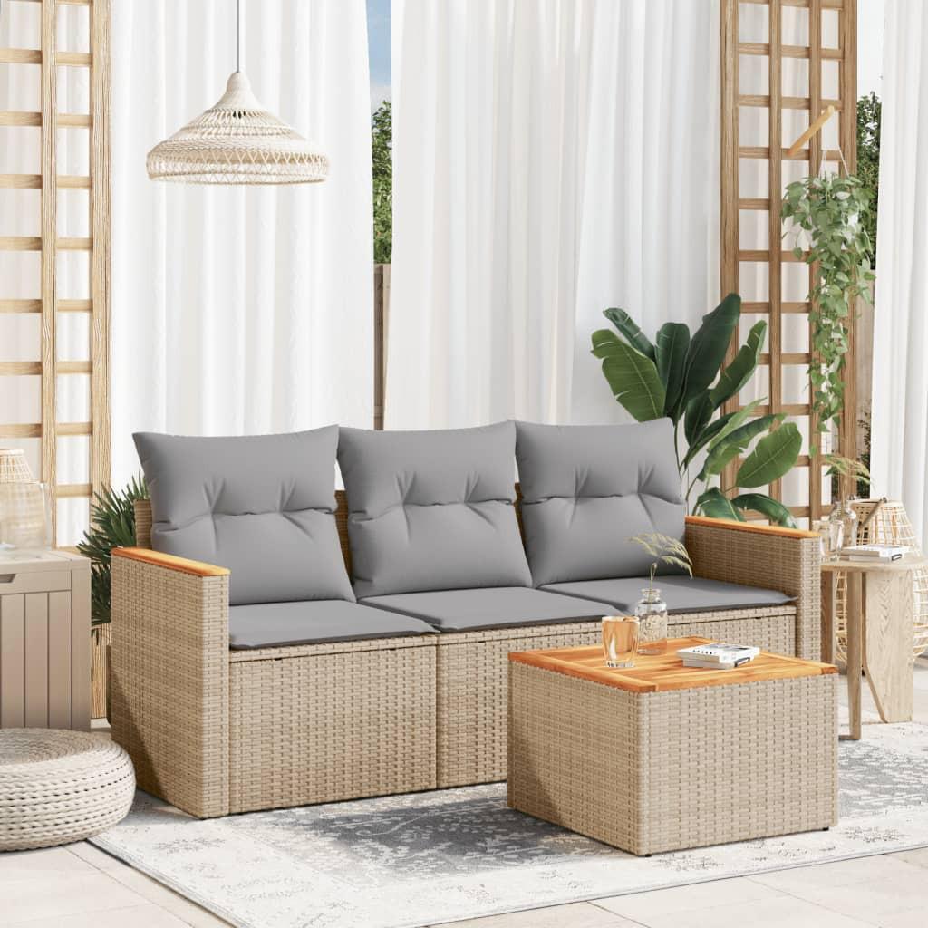 VidaXL Garten sofagarnitur poly-rattan