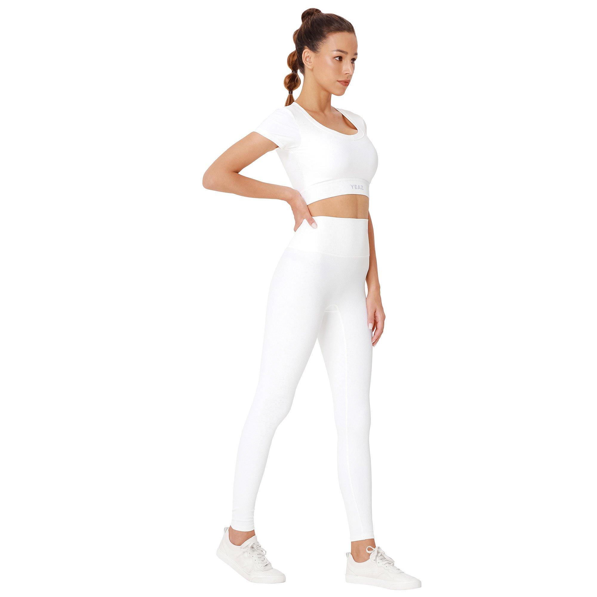 YEAZ CLUB LEVEL SET Top + Leggings - White Focus
