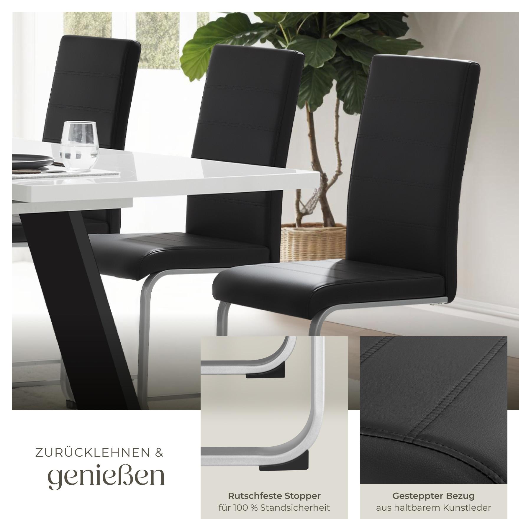 Tectake Esszimmerstühle Schwingstühle