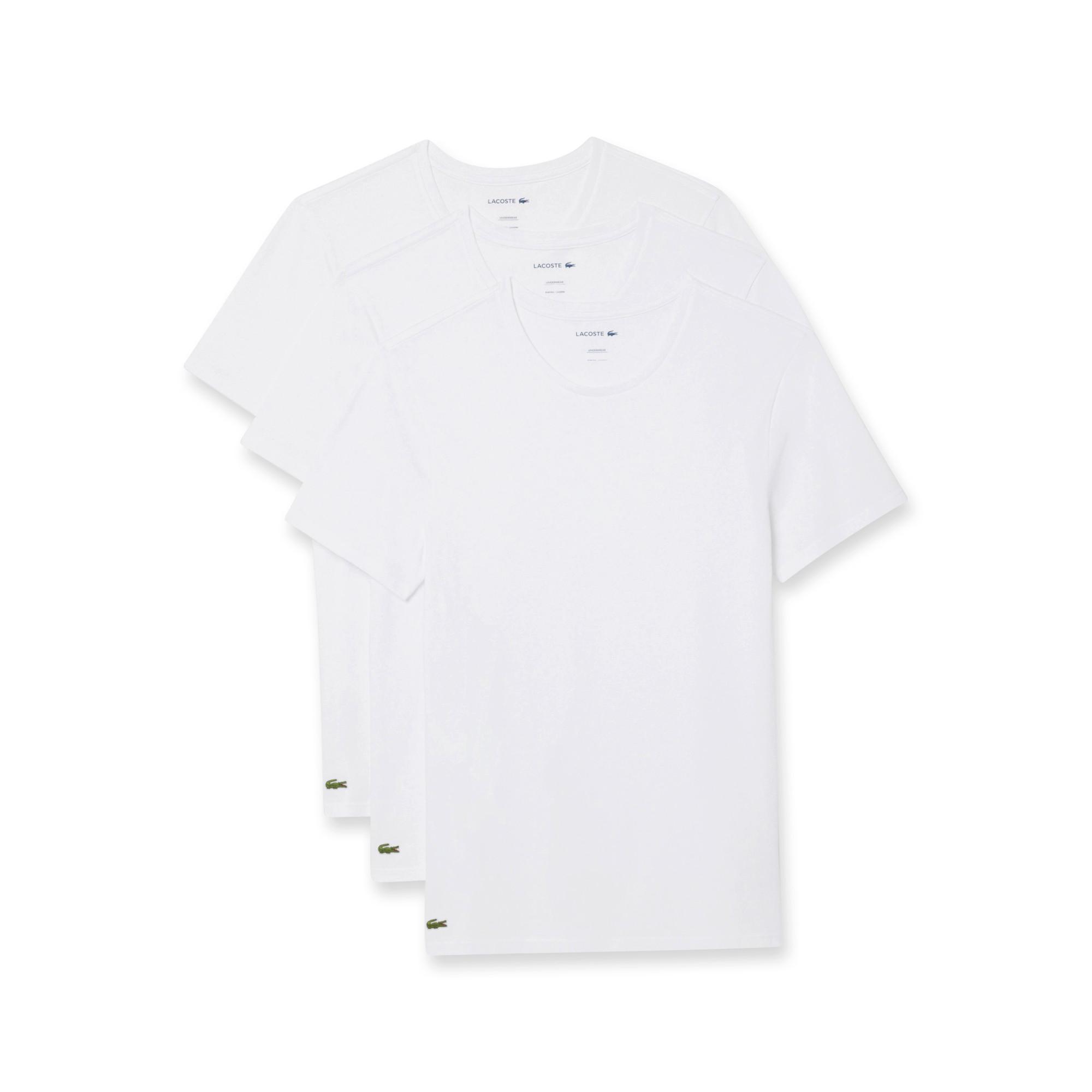 LACOSTE Rundhals Slim Fit T-Shirt 3er-Pack