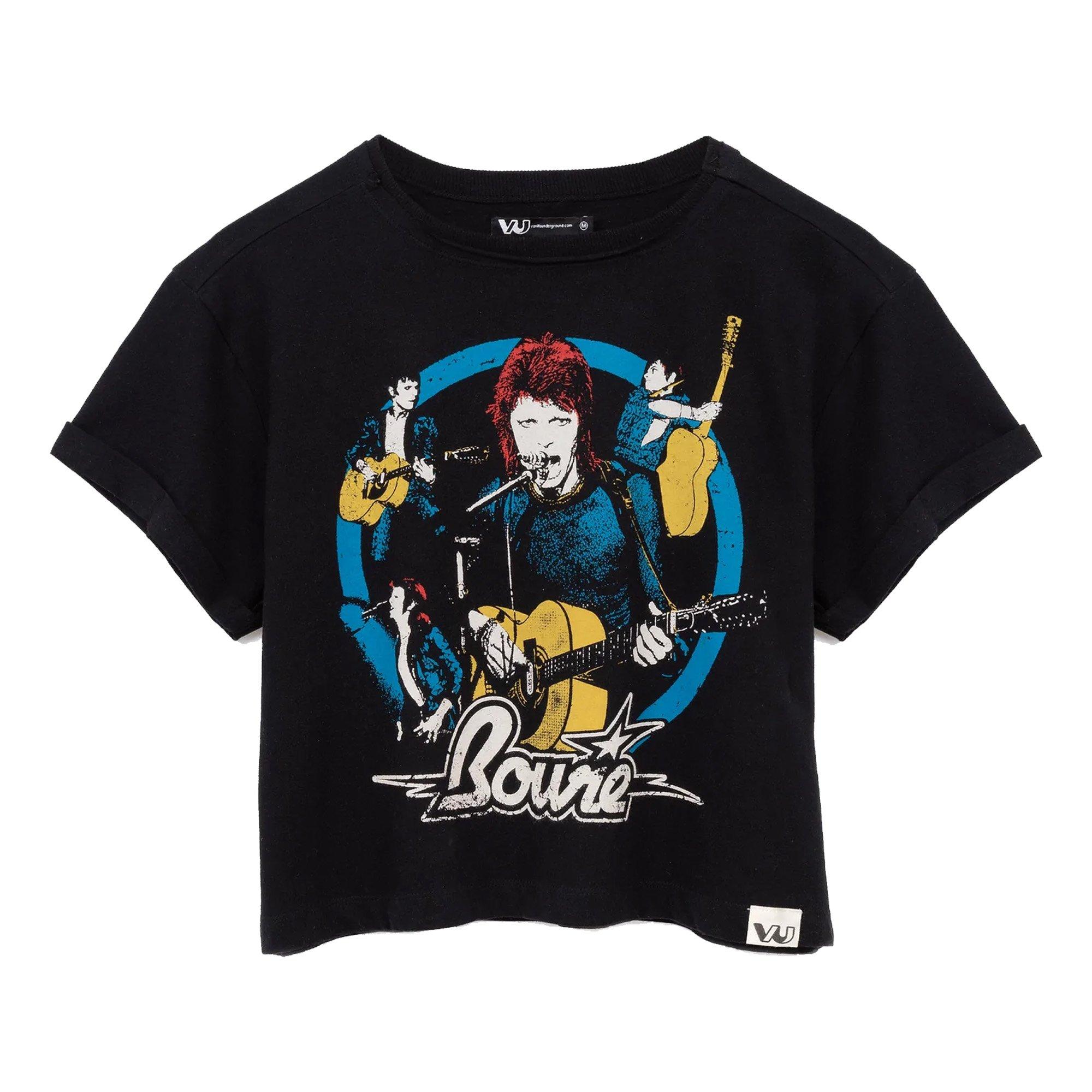David Bowie Kurzes T-Shirt mit Grafikdruck