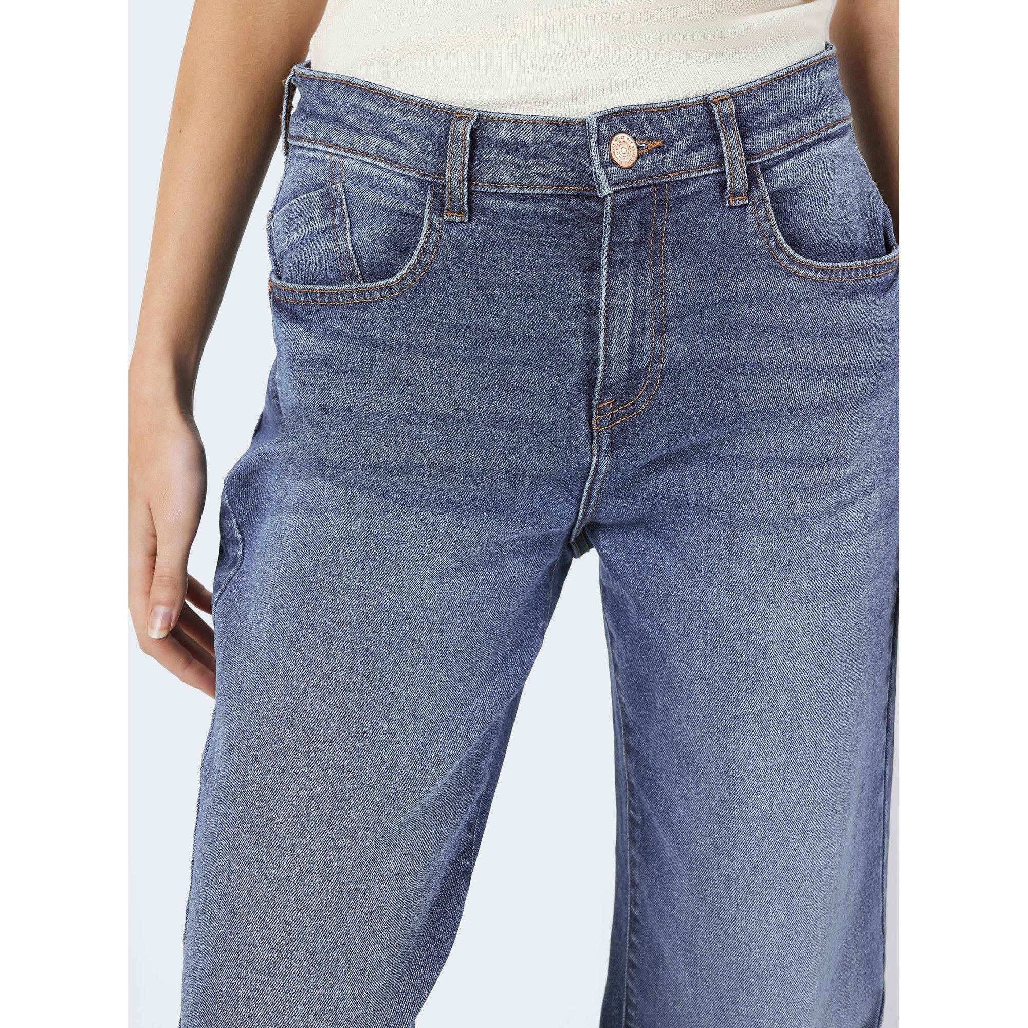 Noisy May Noisy May Mid Waist Regular Straight Leg Jeans