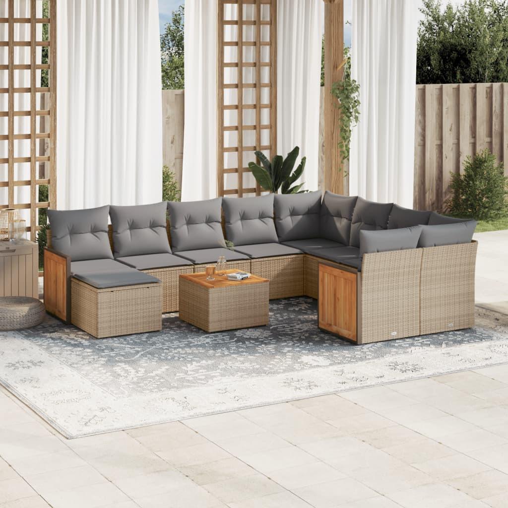 VidaXL Garten sofagarnitur poly-rattan