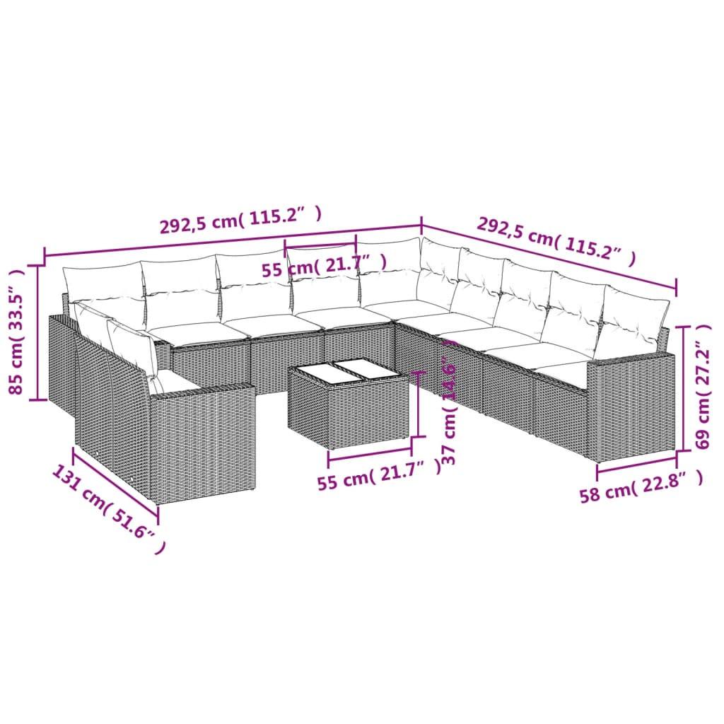 VidaXL Garten sofagarnitur poly-rattan