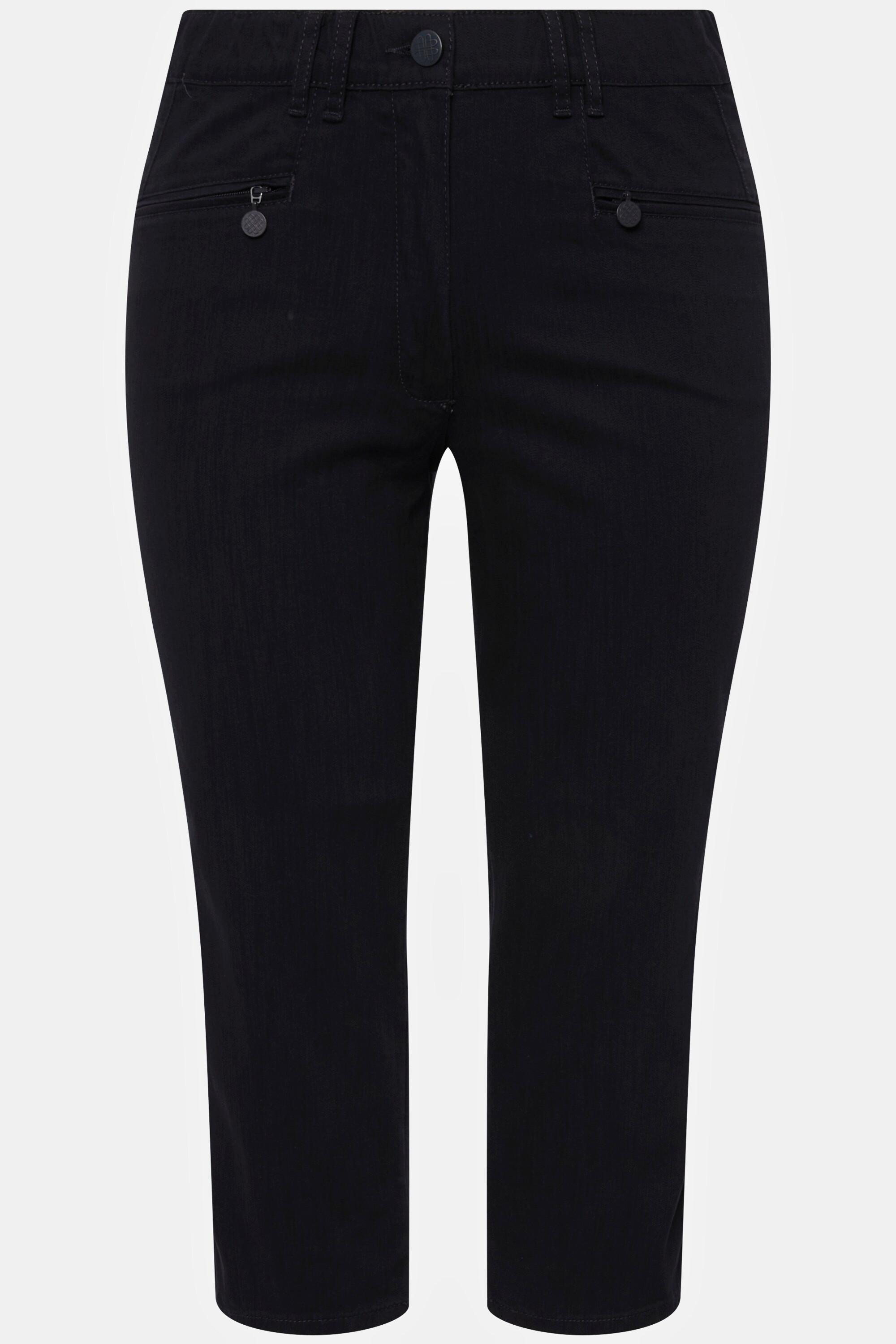 Ulla Popken Hose Mony wadenlang Zipptaschen Stretch