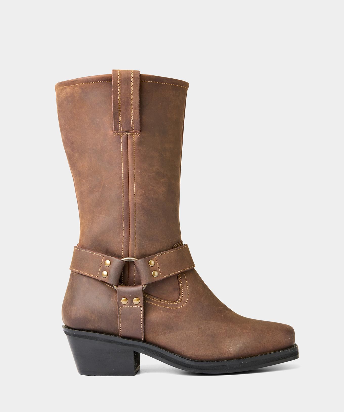 Joe Browns Hellbraune Lederreitstiefel