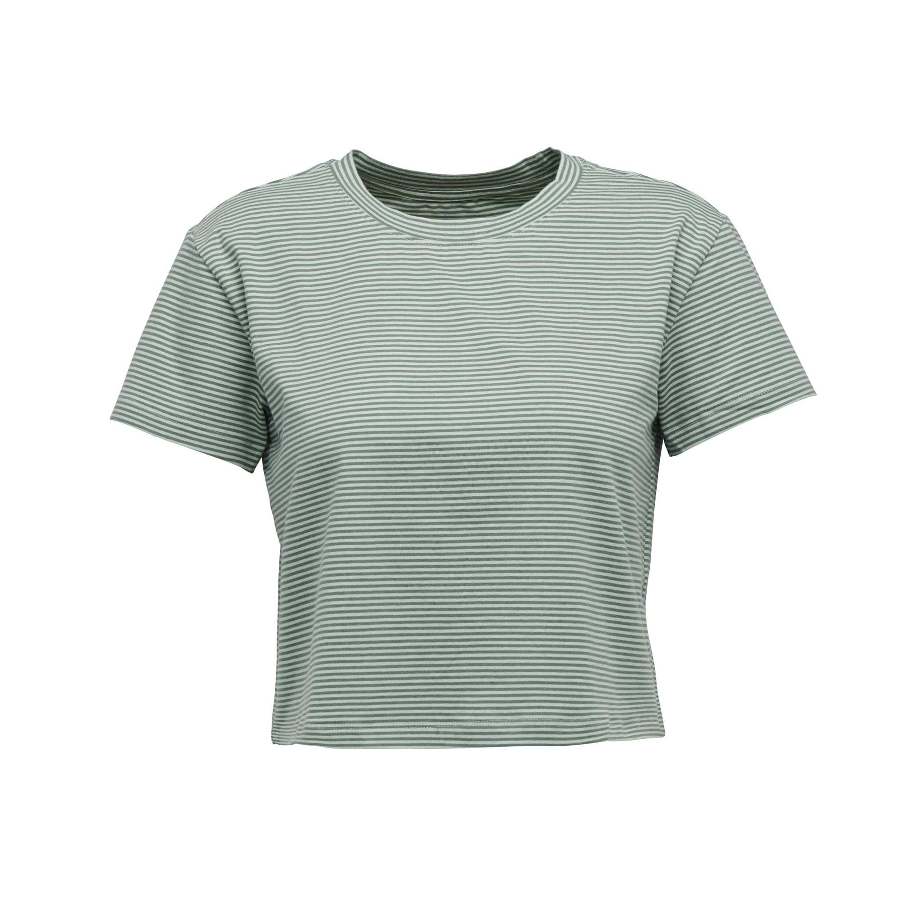 Black Diamond Gestreiftes Back Diamond Crop T-Shirt