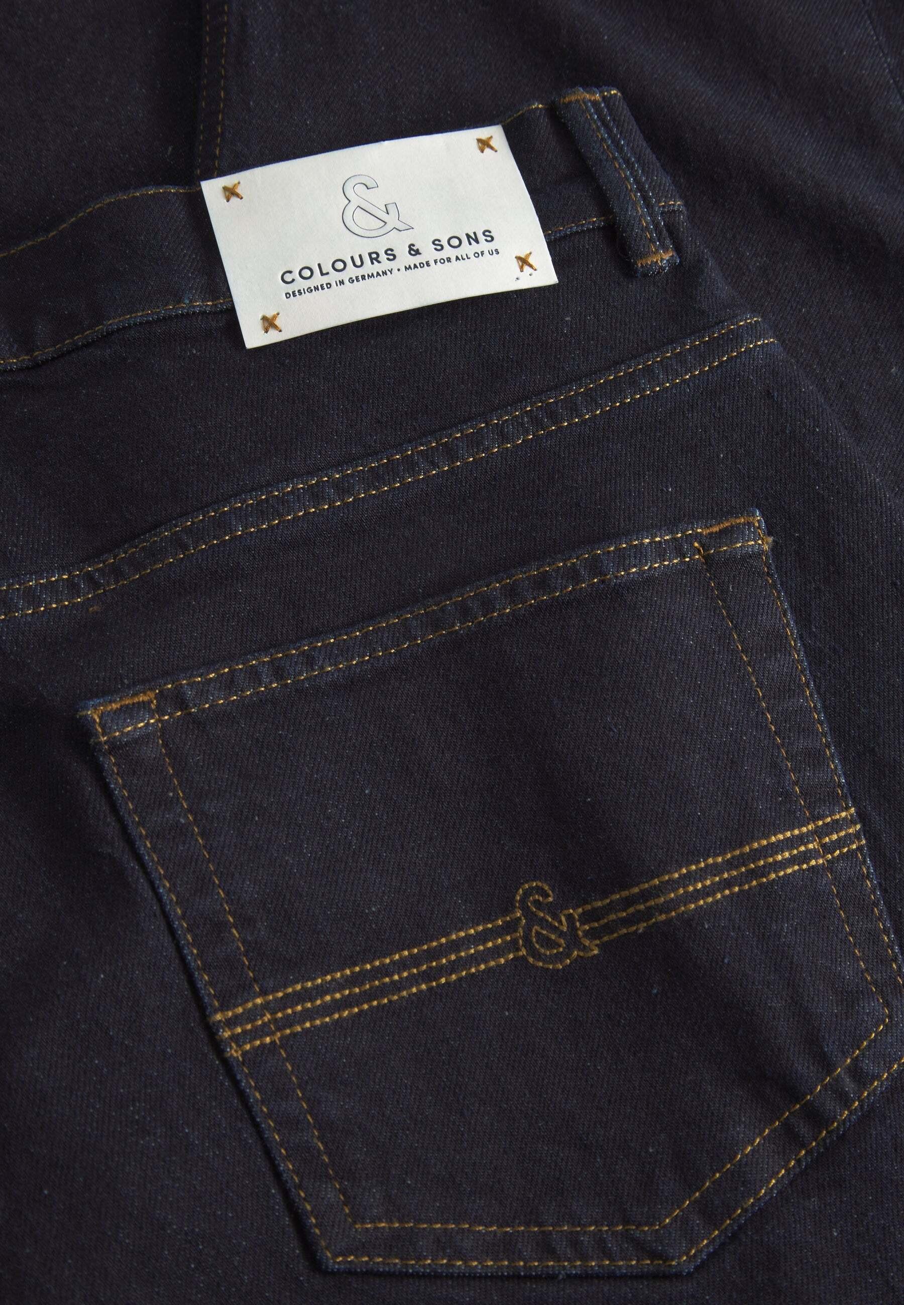 Colours & Sons Denim Cropped Tapered Fit Jeans